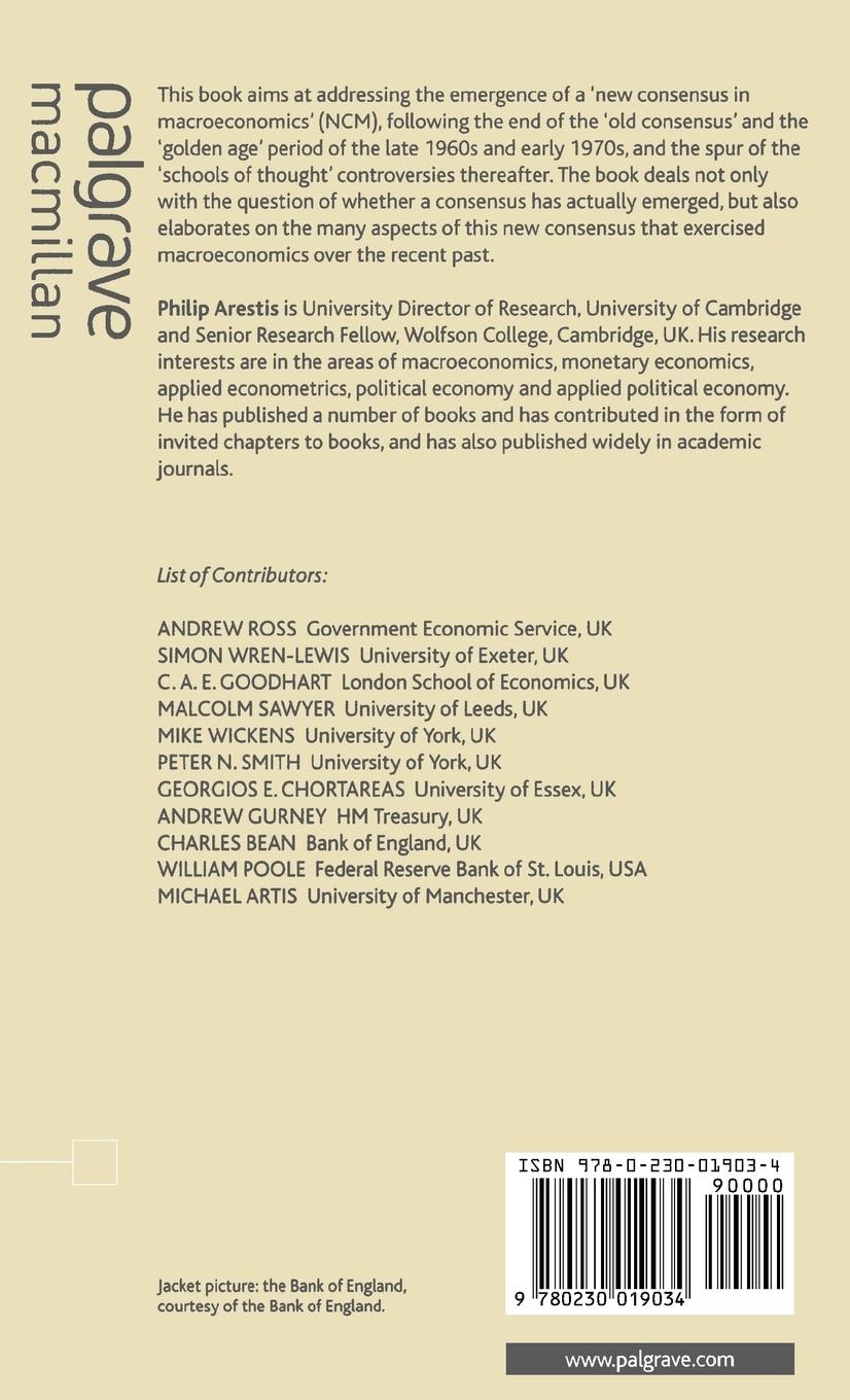 Rückseitencover Is There a New Consensus in Macroeconomics?