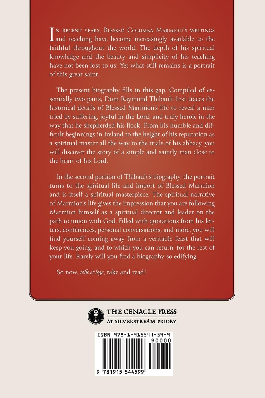 Rückseitencover Dom Columba Marmion, Abbot of Maredsous