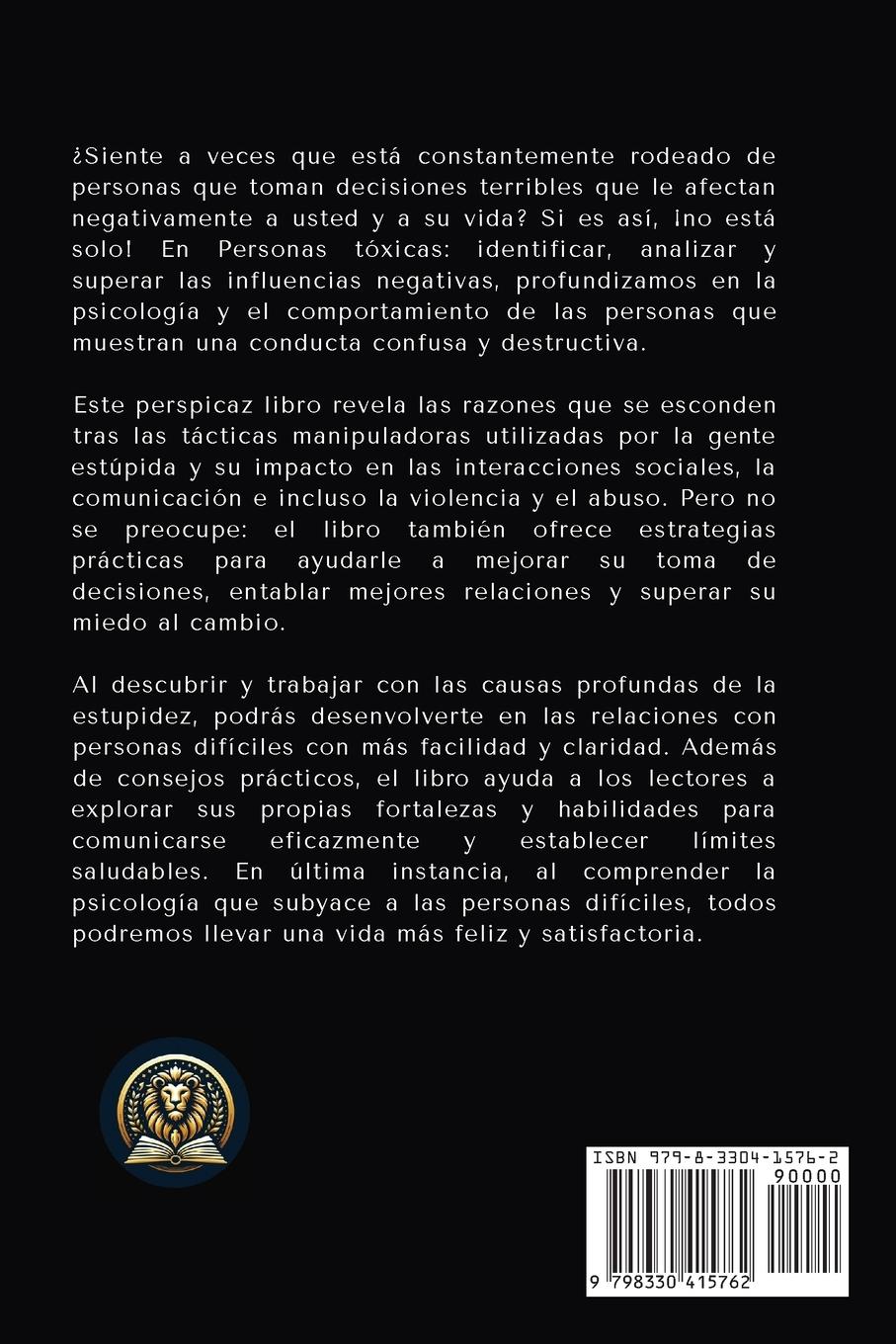 Rückseitencover Stupid People / Personas Tóxicas