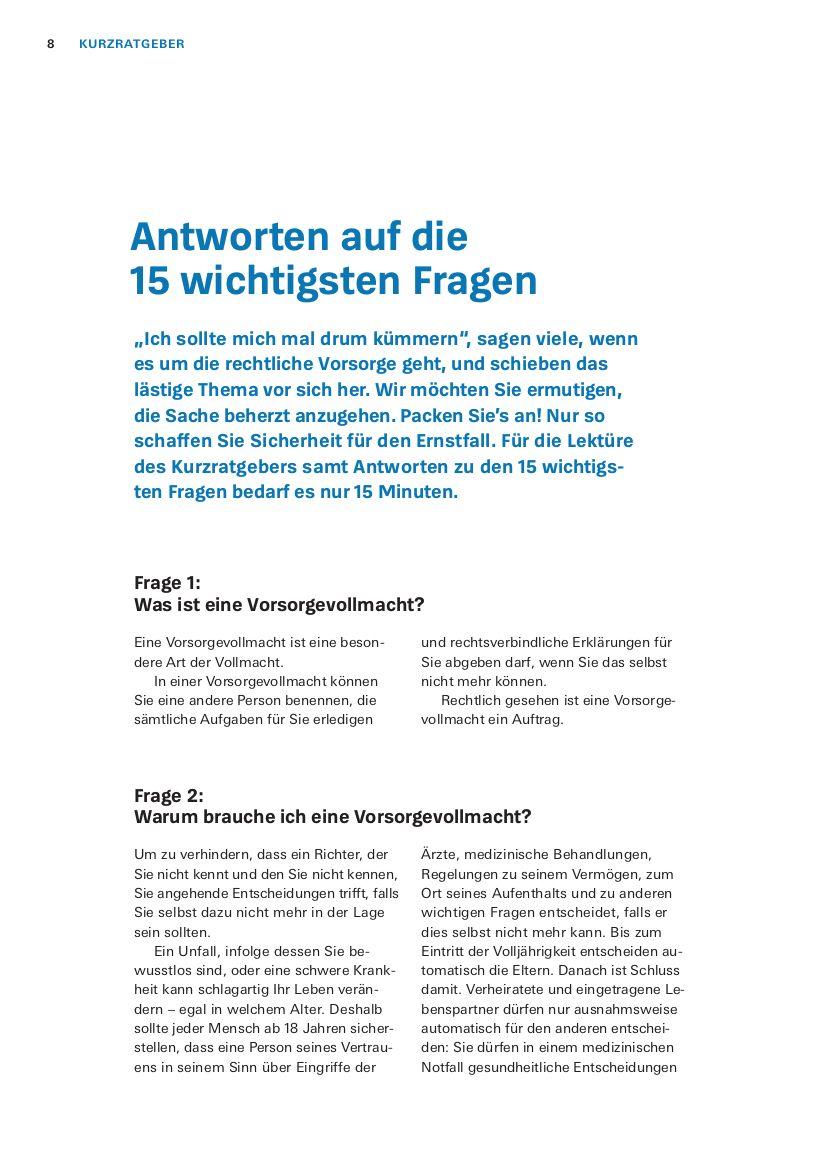 Beispielinhalt (Bild) Das Vorsorge-Set