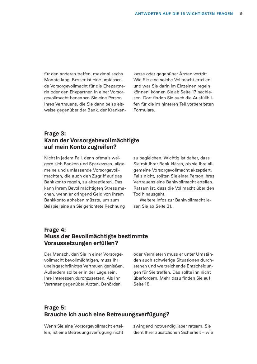 Beispielinhalt (Bild) Das Vorsorge-Set