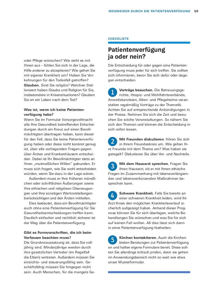 Beispielinhalt (Bild) Das Vorsorge-Set
