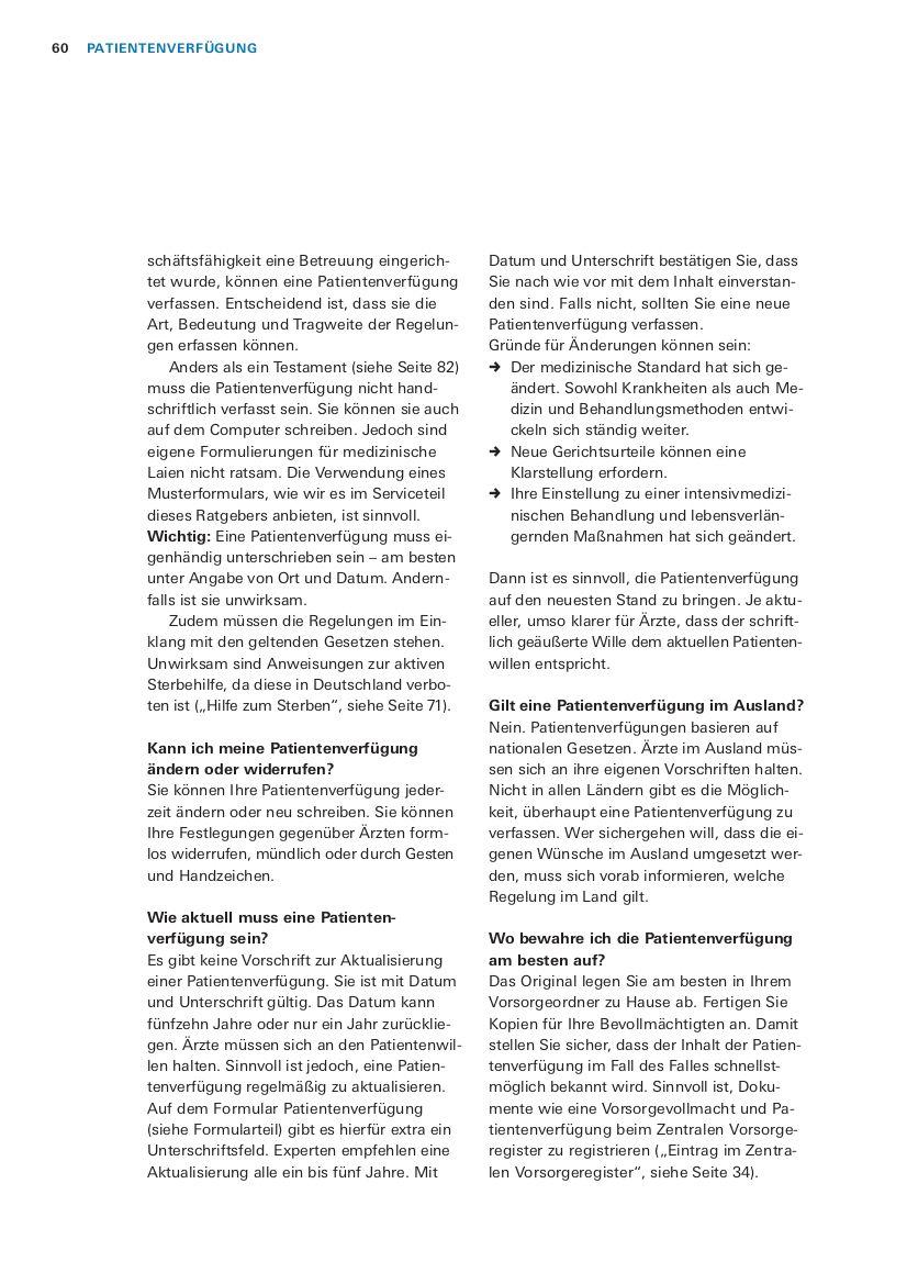 Beispielinhalt (Bild) Das Vorsorge-Set