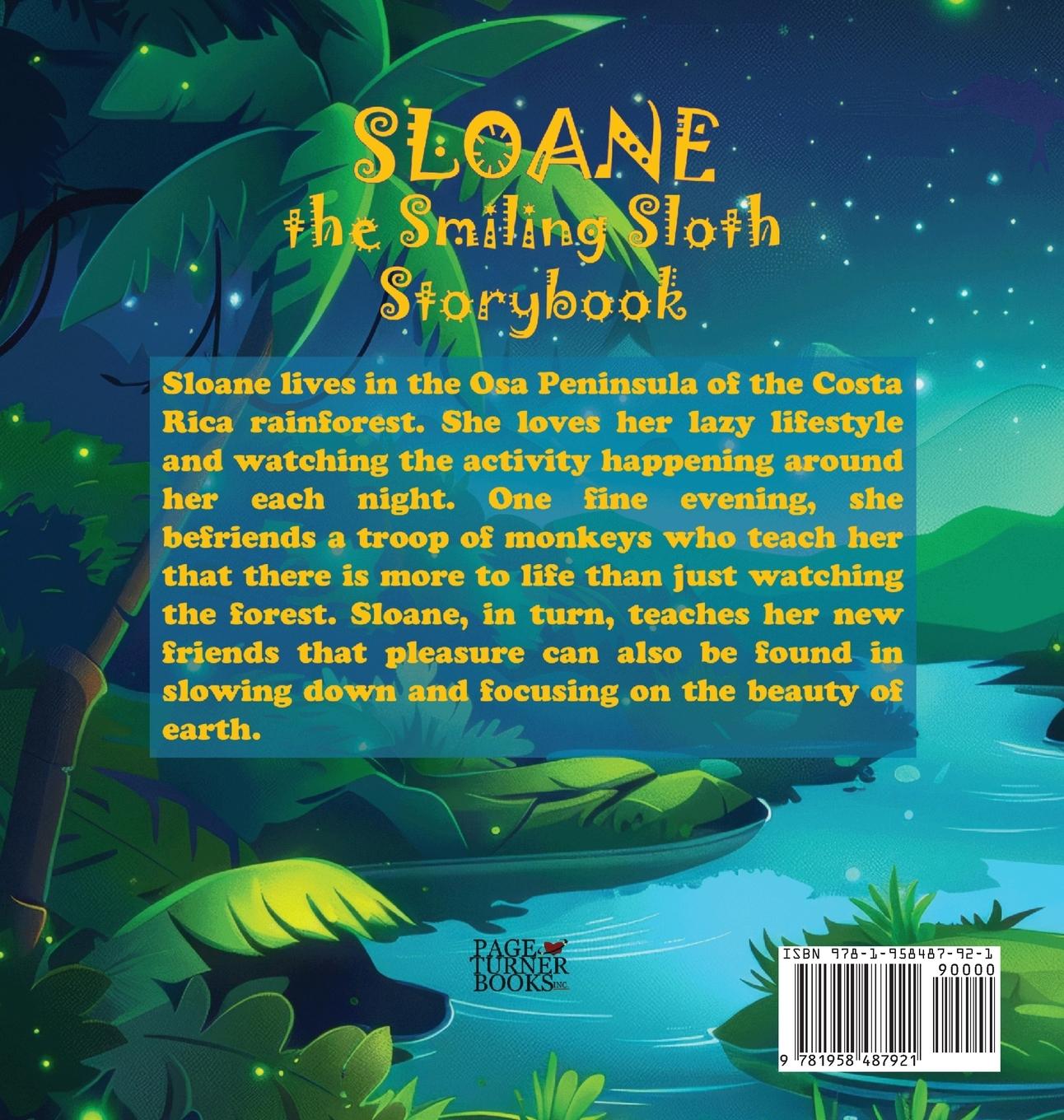 Rückseitencover Sloane the Smiling Sloth Storybook