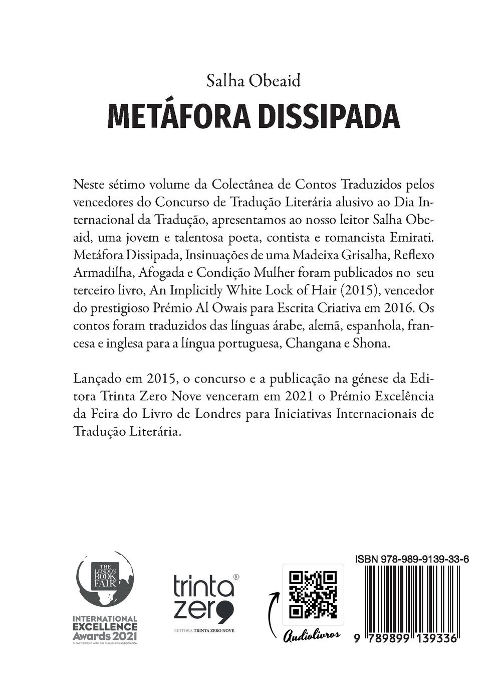 Rückseitencover Metáfora Dissipada