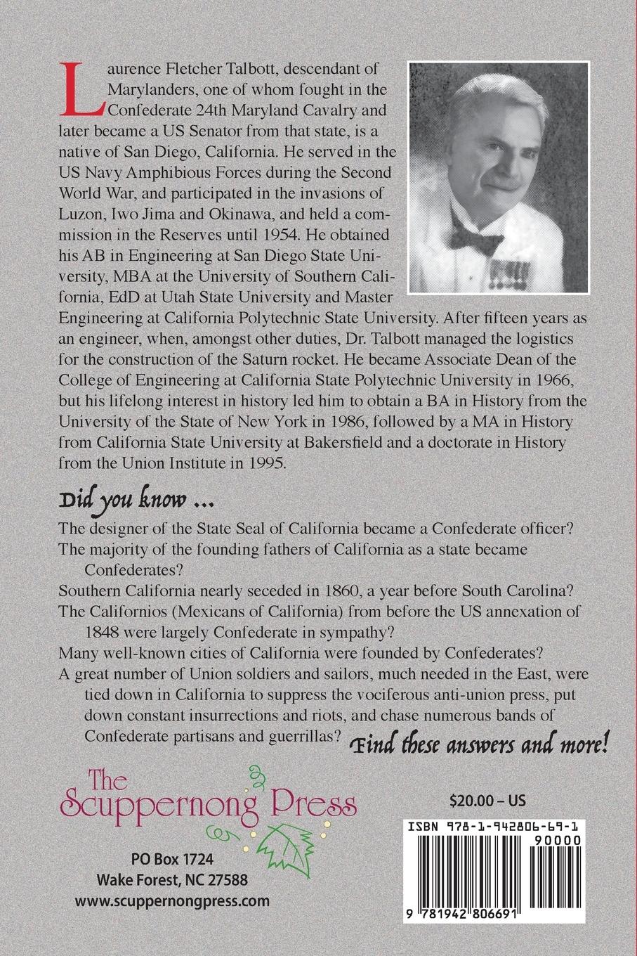 Rückseitencover California In The War For Southern Independence