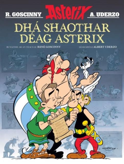 Vorderes Coverbild Dha Shaothar Deag Asterix ( Leabhair Mhaisithe Asterix / Asterix Illustrated Albums in Irish)