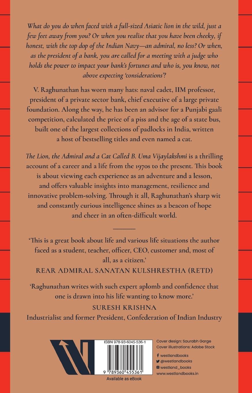 Rückseitencover The Lion, the Admiral and a Cat Called B. Uma Vijaylakshmi