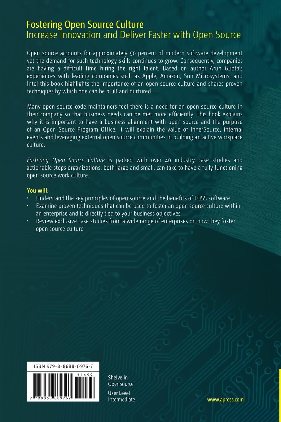Rückseitencover Fostering Open Source Culture