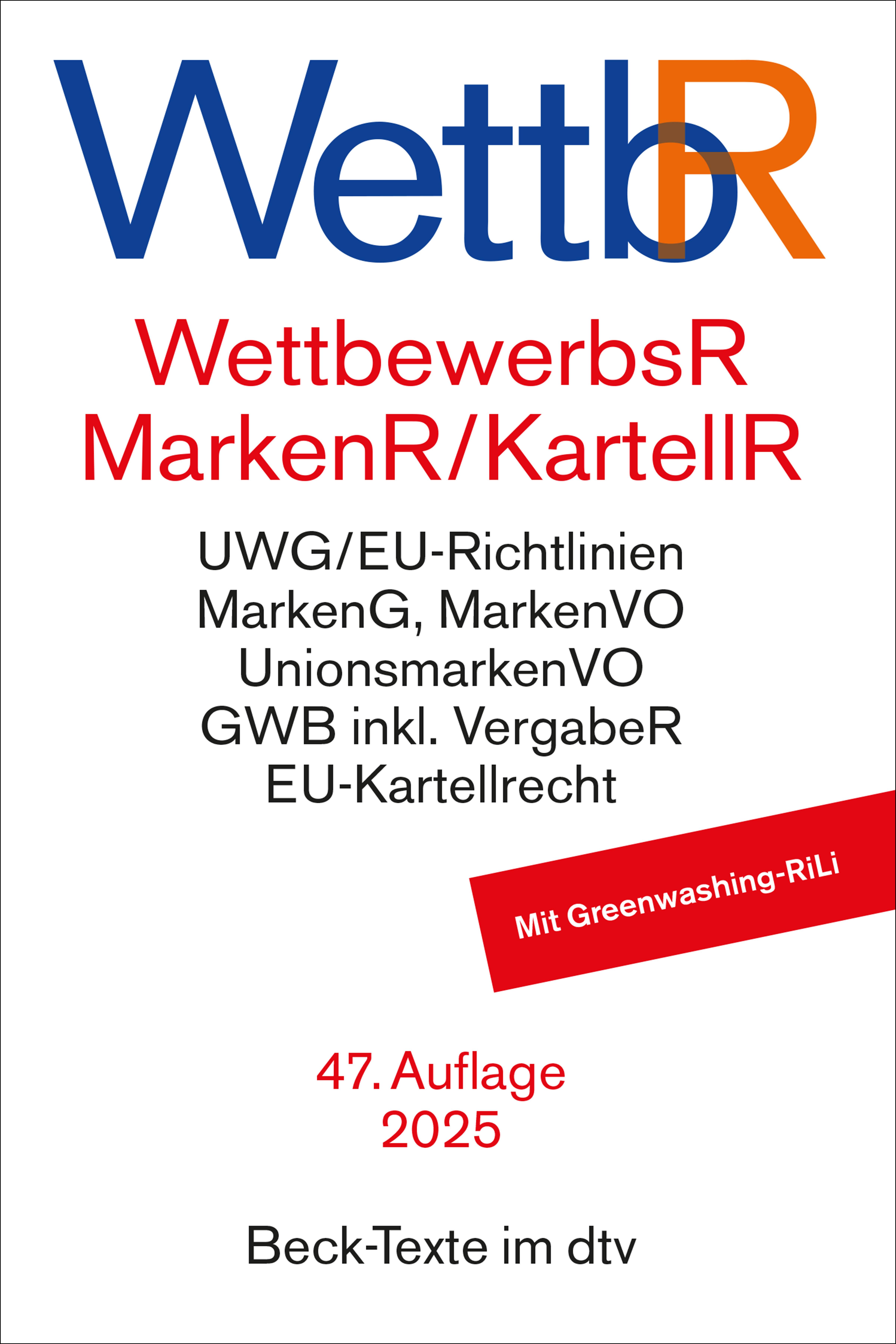 Vorderes Coverbild Wettbewerbsrecht, Markenrecht und Kartellrecht