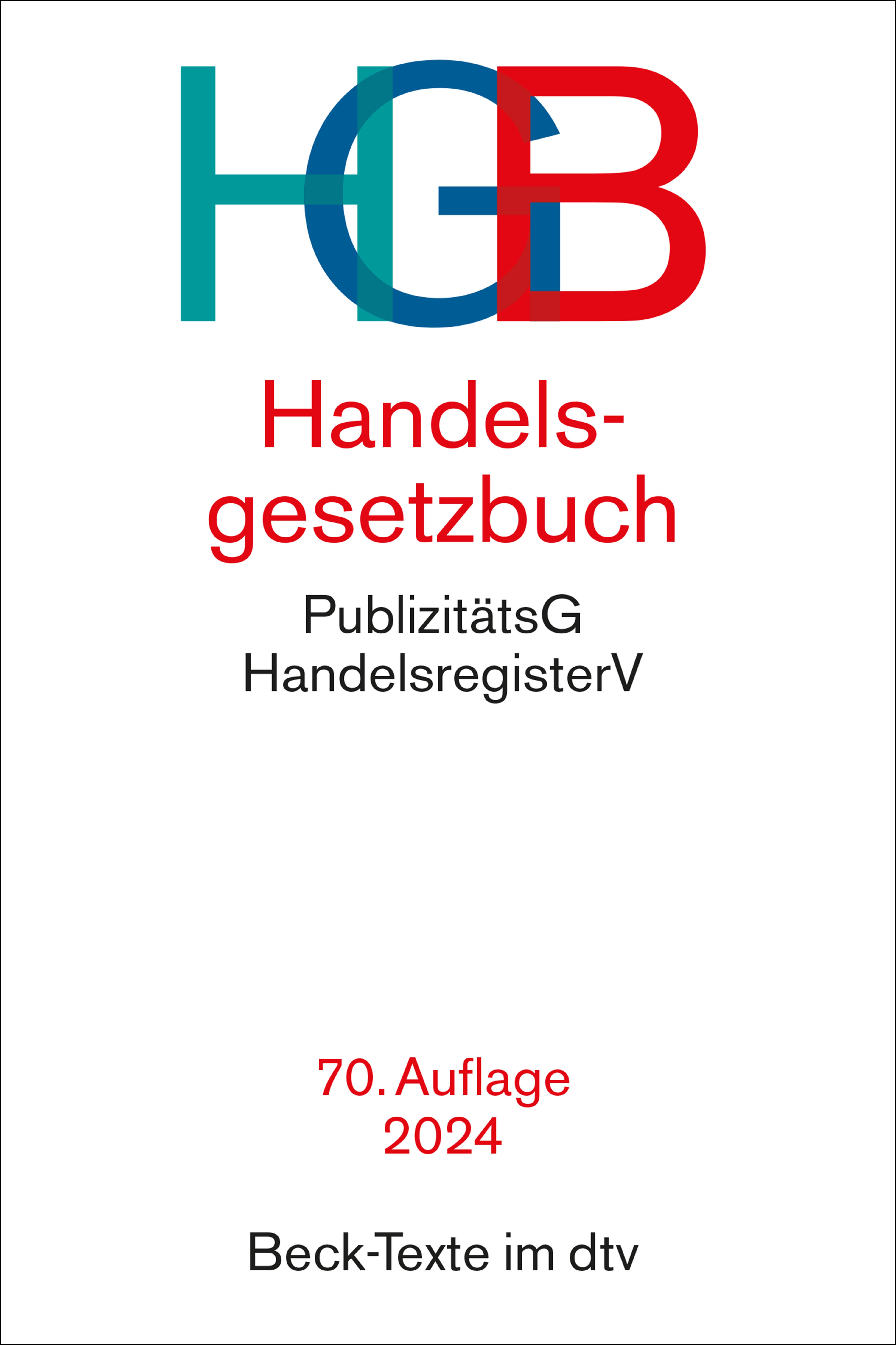Vorderes Coverbild Handelsgesetzbuch. HGB