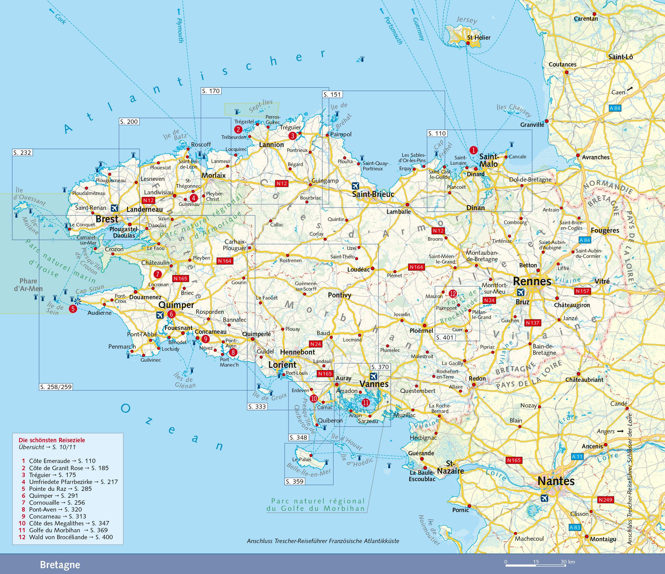 Beispielinhalt (Bild) TRESCHER Reiseführer Bretagne