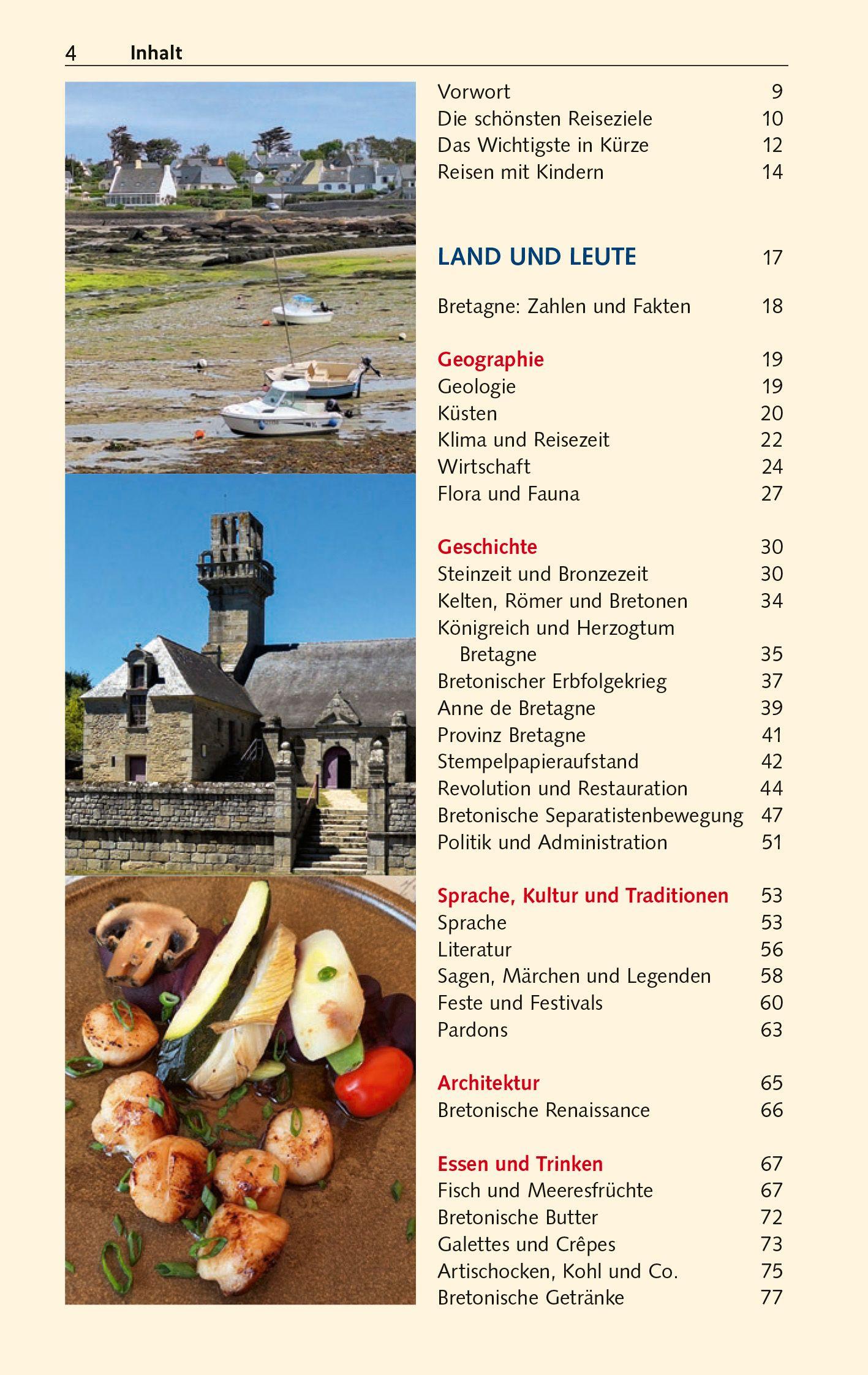 Beispielinhalt (Bild) TRESCHER Reiseführer Bretagne