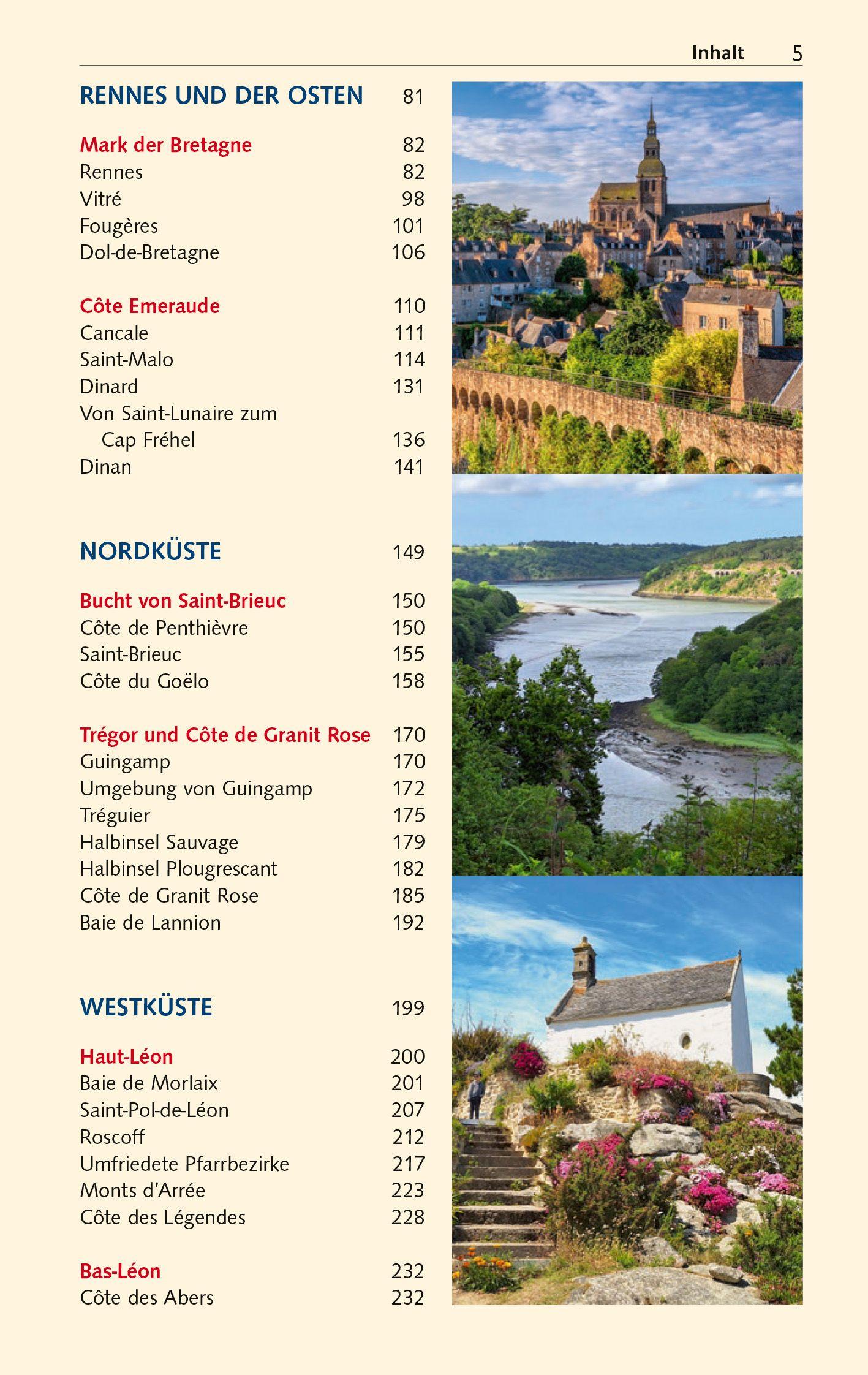 Beispielinhalt (Bild) TRESCHER Reiseführer Bretagne
