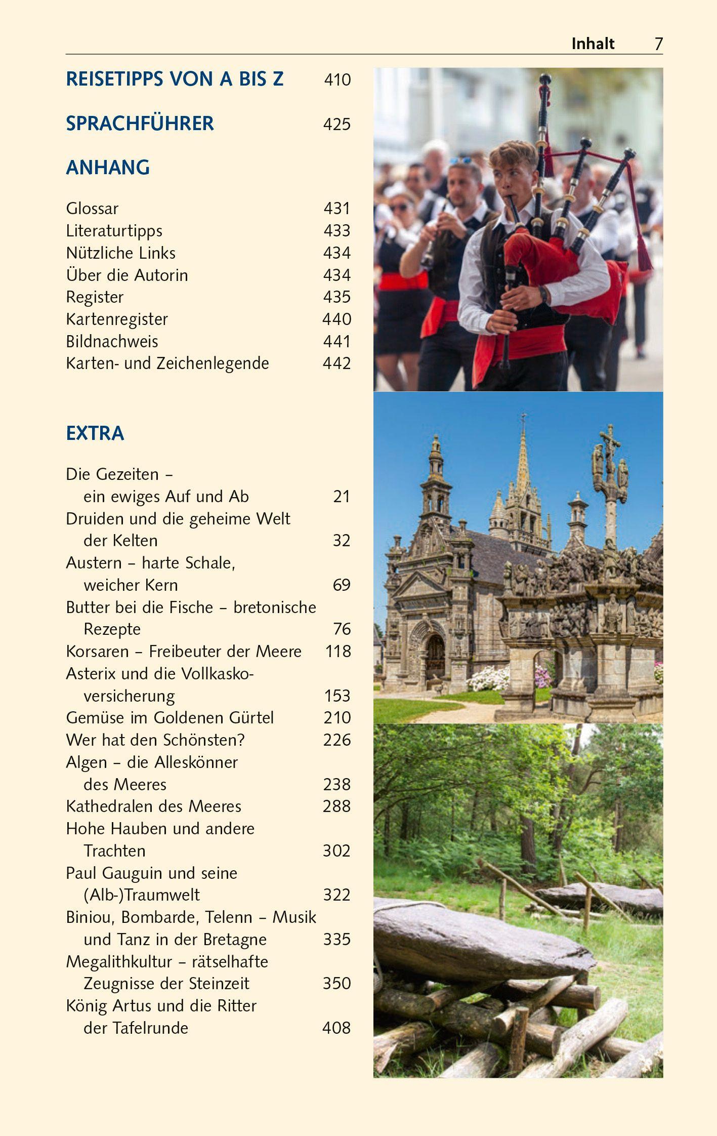 Beispielinhalt (Bild) TRESCHER Reiseführer Bretagne