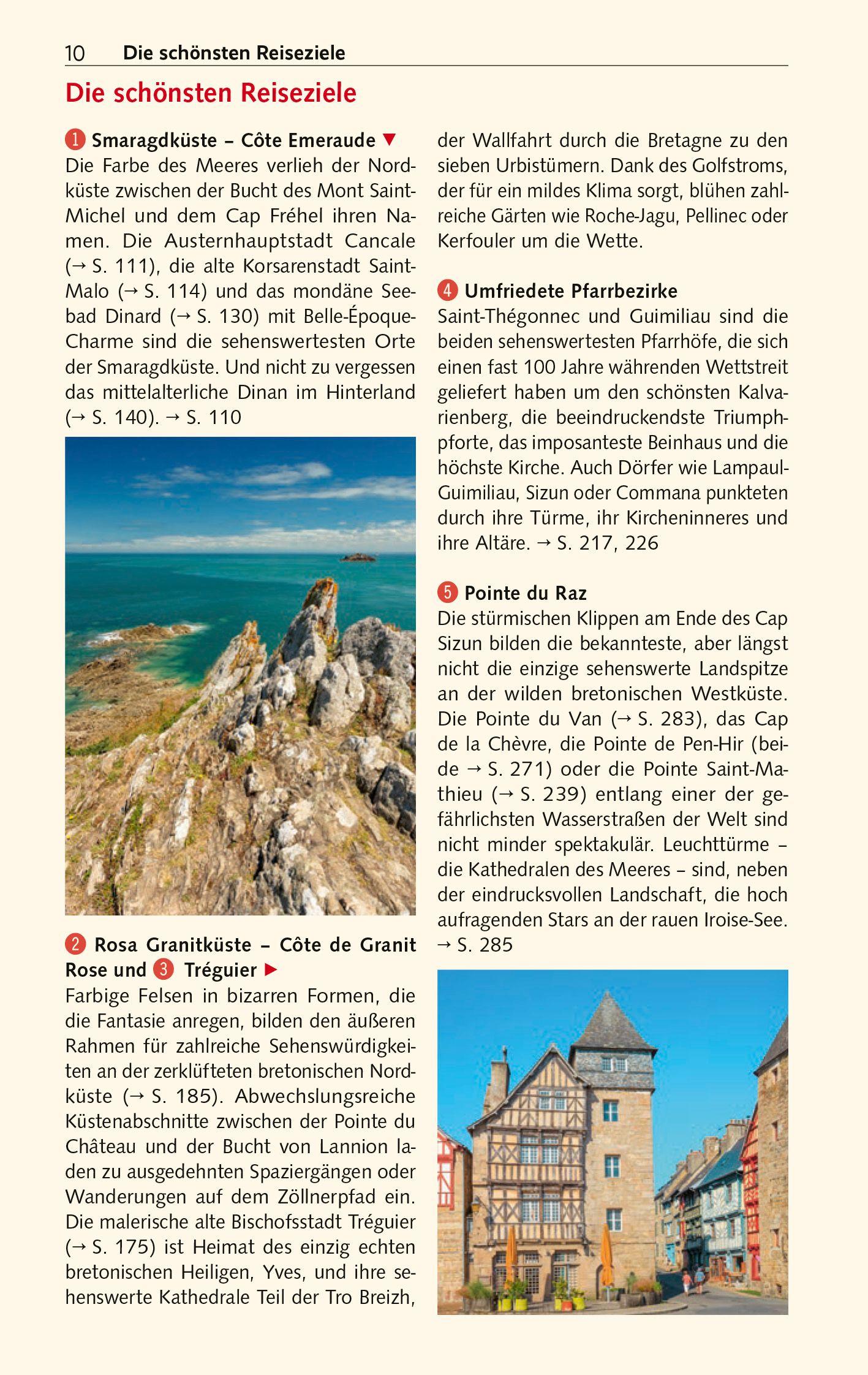 Beispielinhalt (Bild) TRESCHER Reiseführer Bretagne