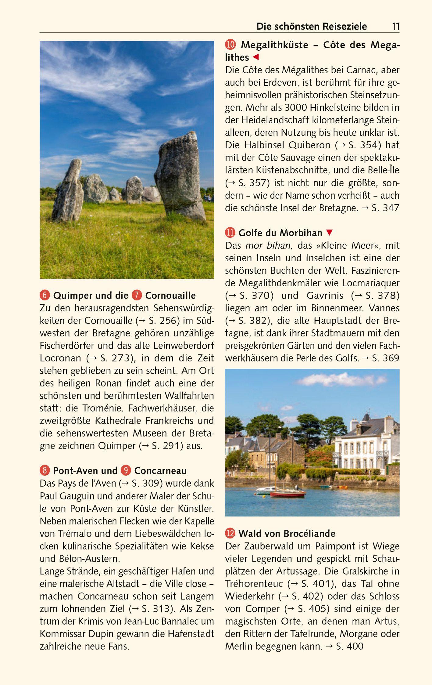 Beispielinhalt (Bild) TRESCHER Reiseführer Bretagne