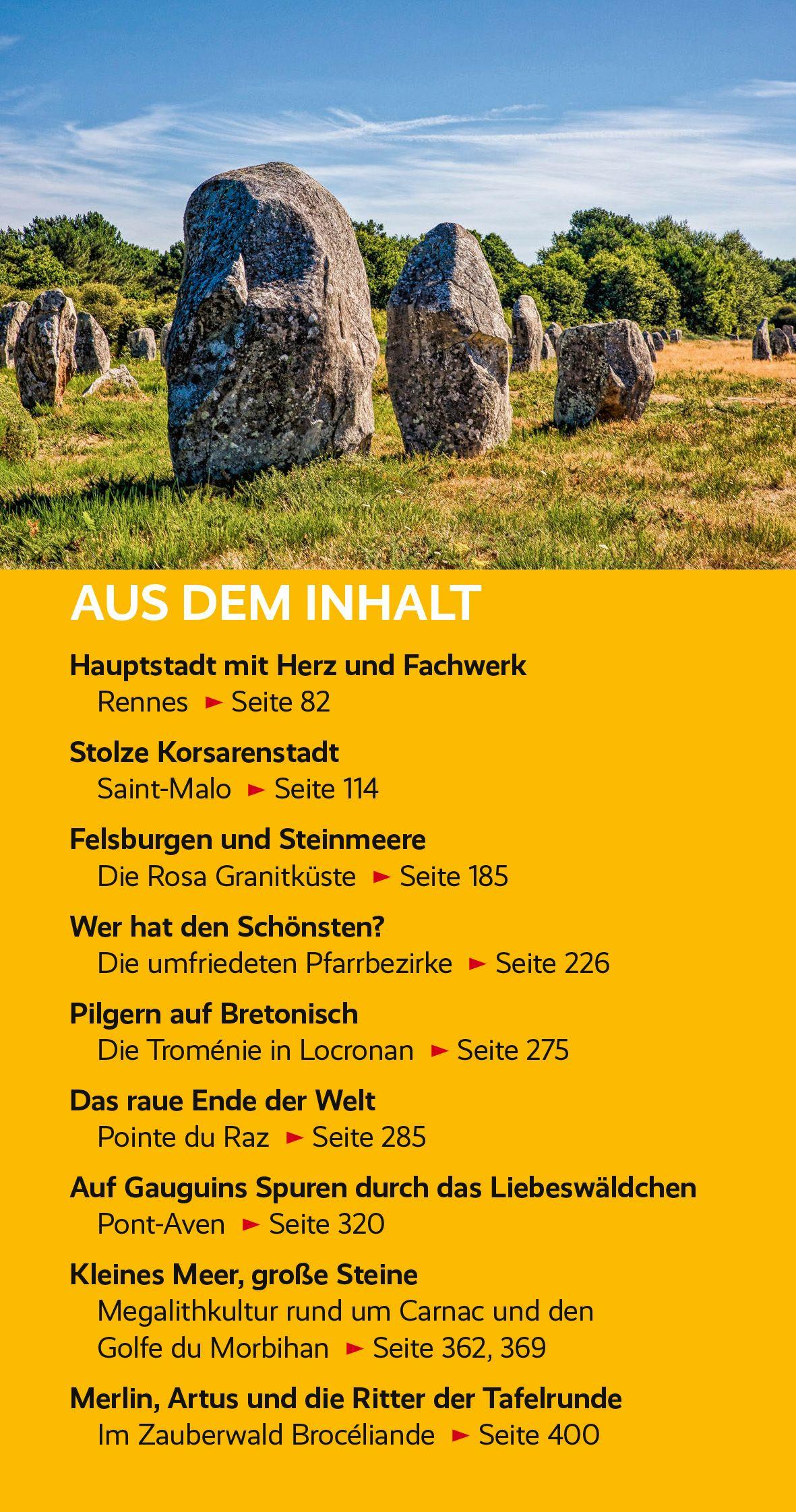 Beispielinhalt (Bild) TRESCHER Reiseführer Bretagne