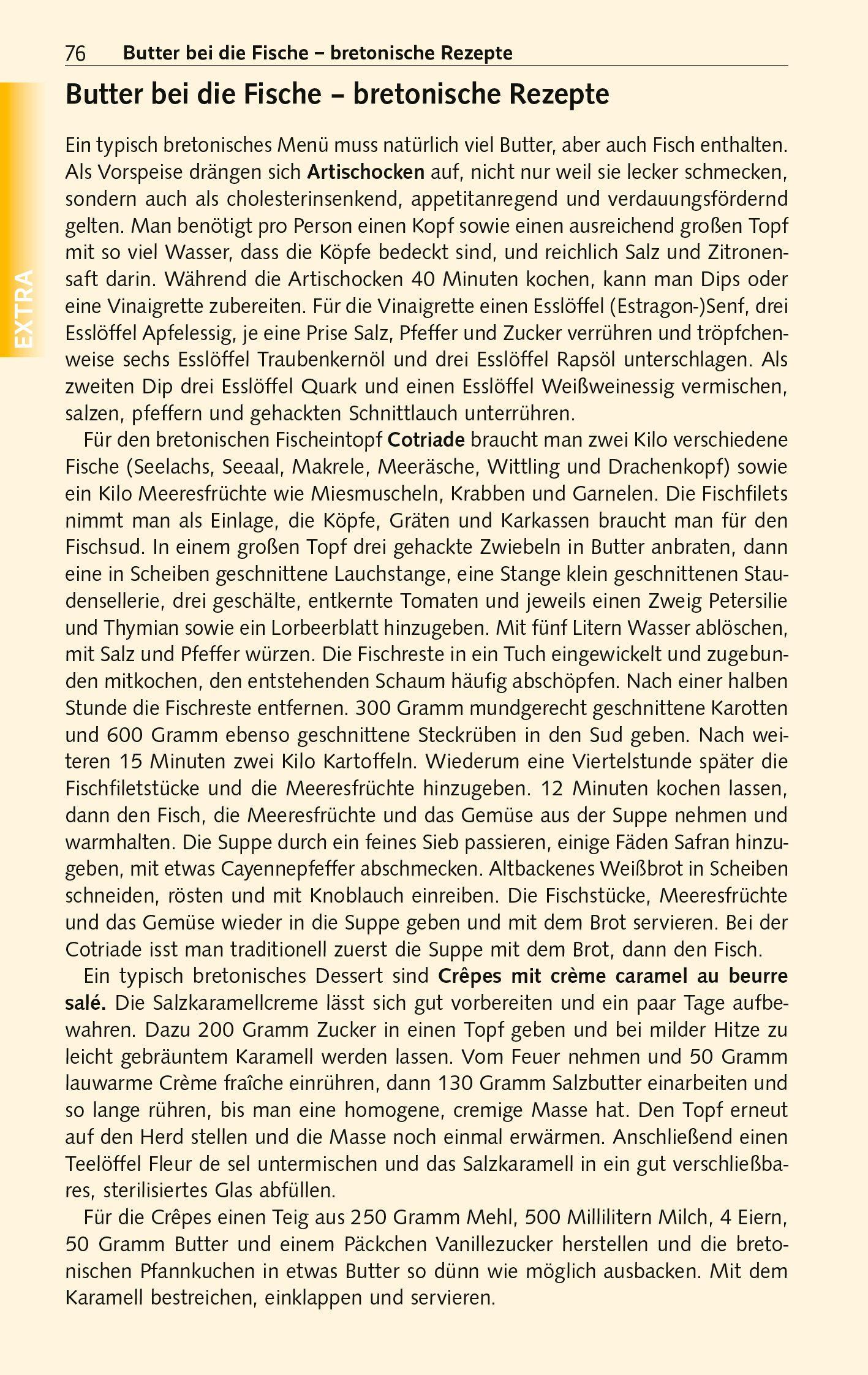 Beispielinhalt (Bild) TRESCHER Reiseführer Bretagne