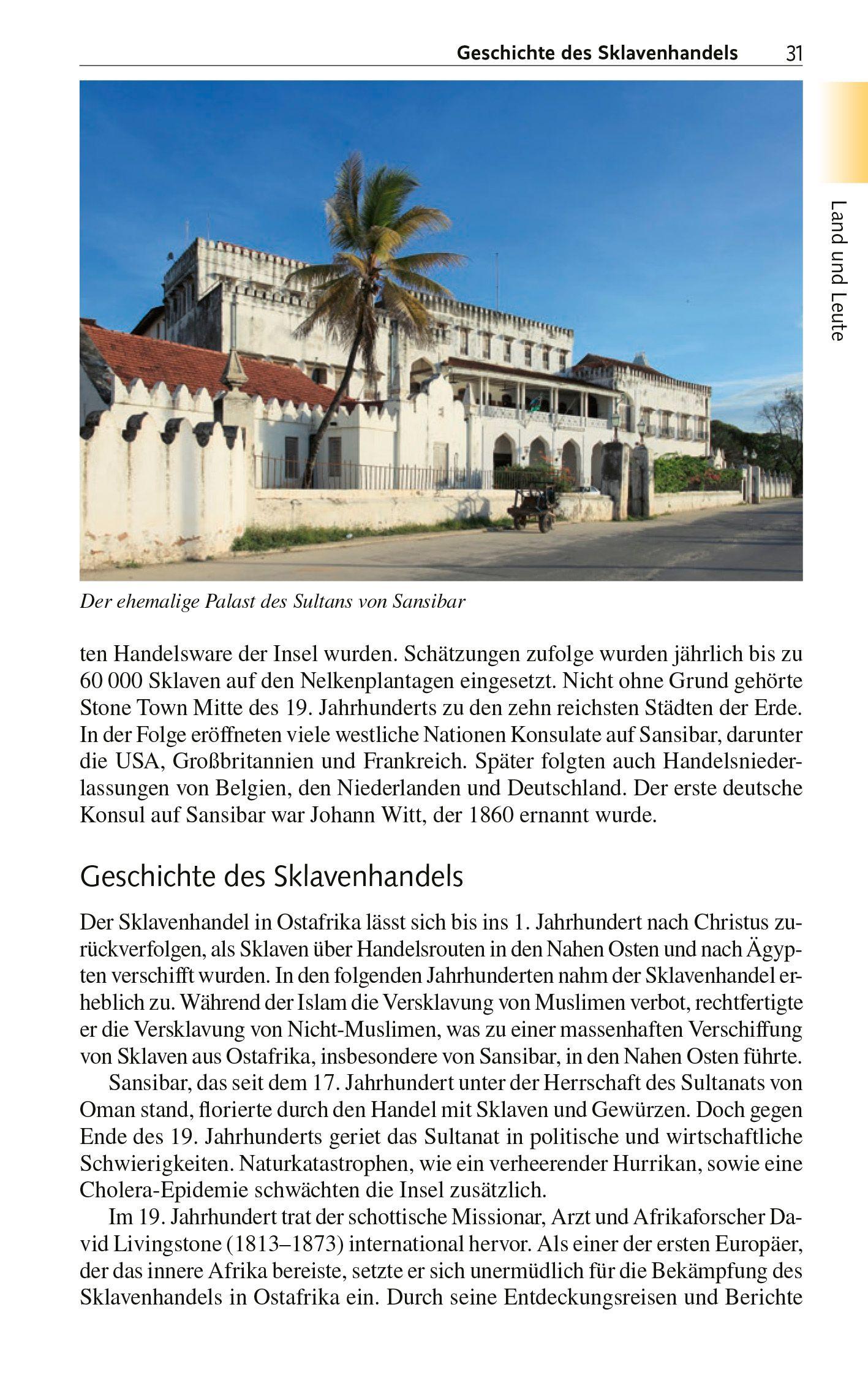 Beispielinhalt (Bild) TRESCHER Reiseführer Sansibar