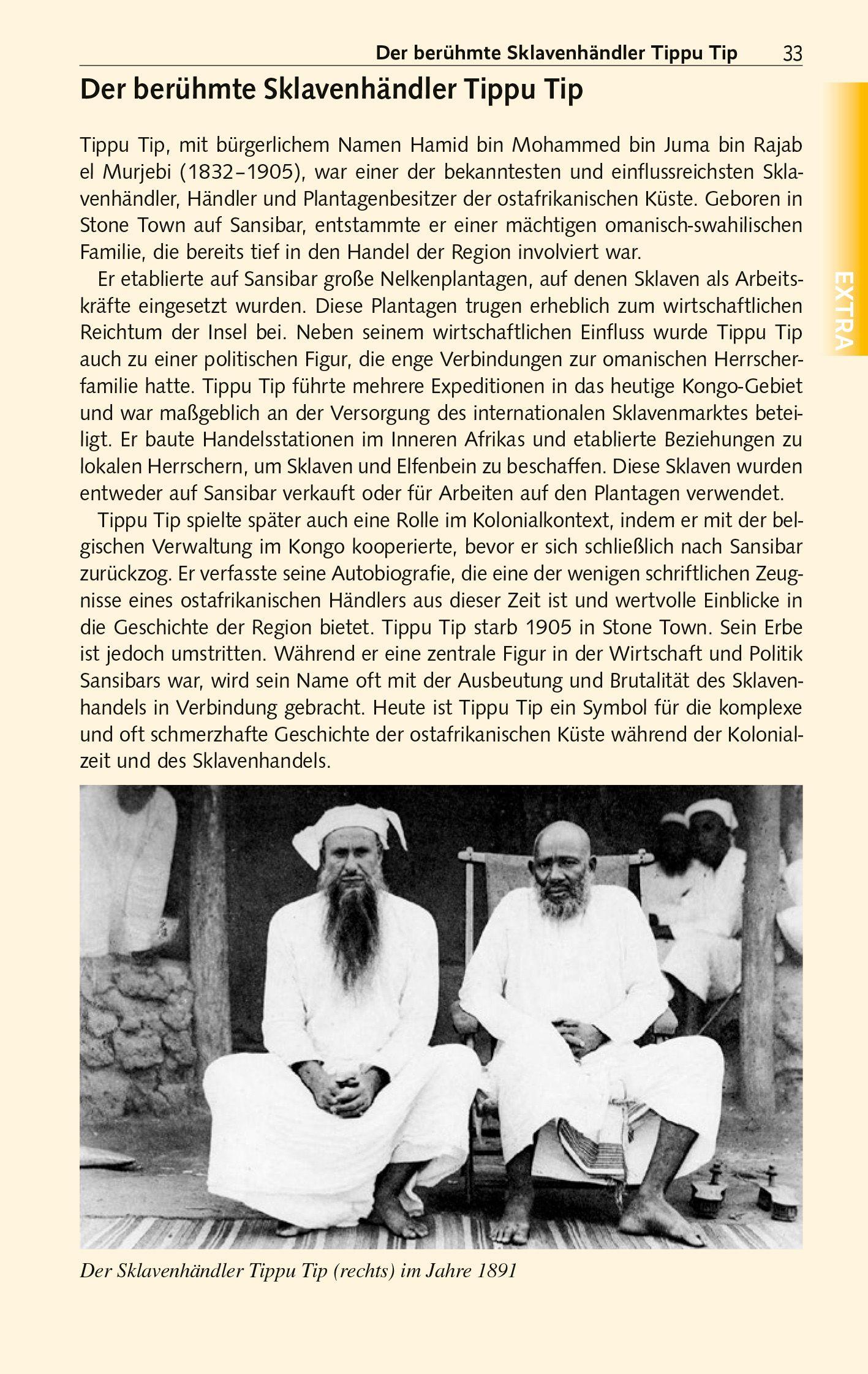 Beispielinhalt (Bild) TRESCHER Reiseführer Sansibar
