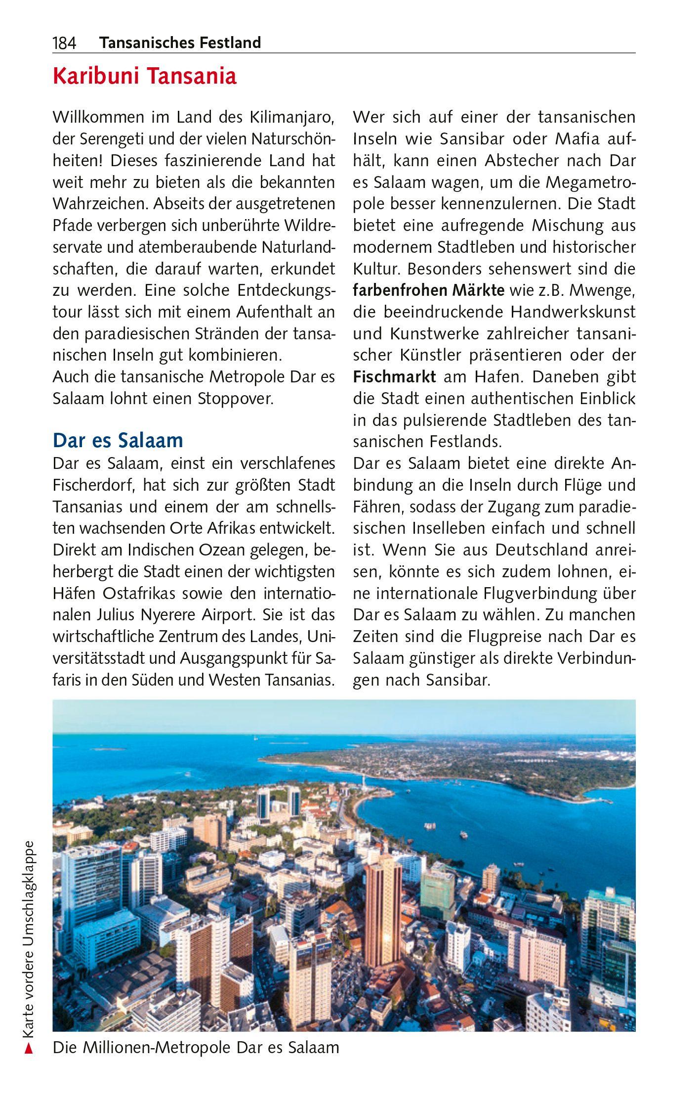Beispielinhalt (Bild) TRESCHER Reiseführer Sansibar