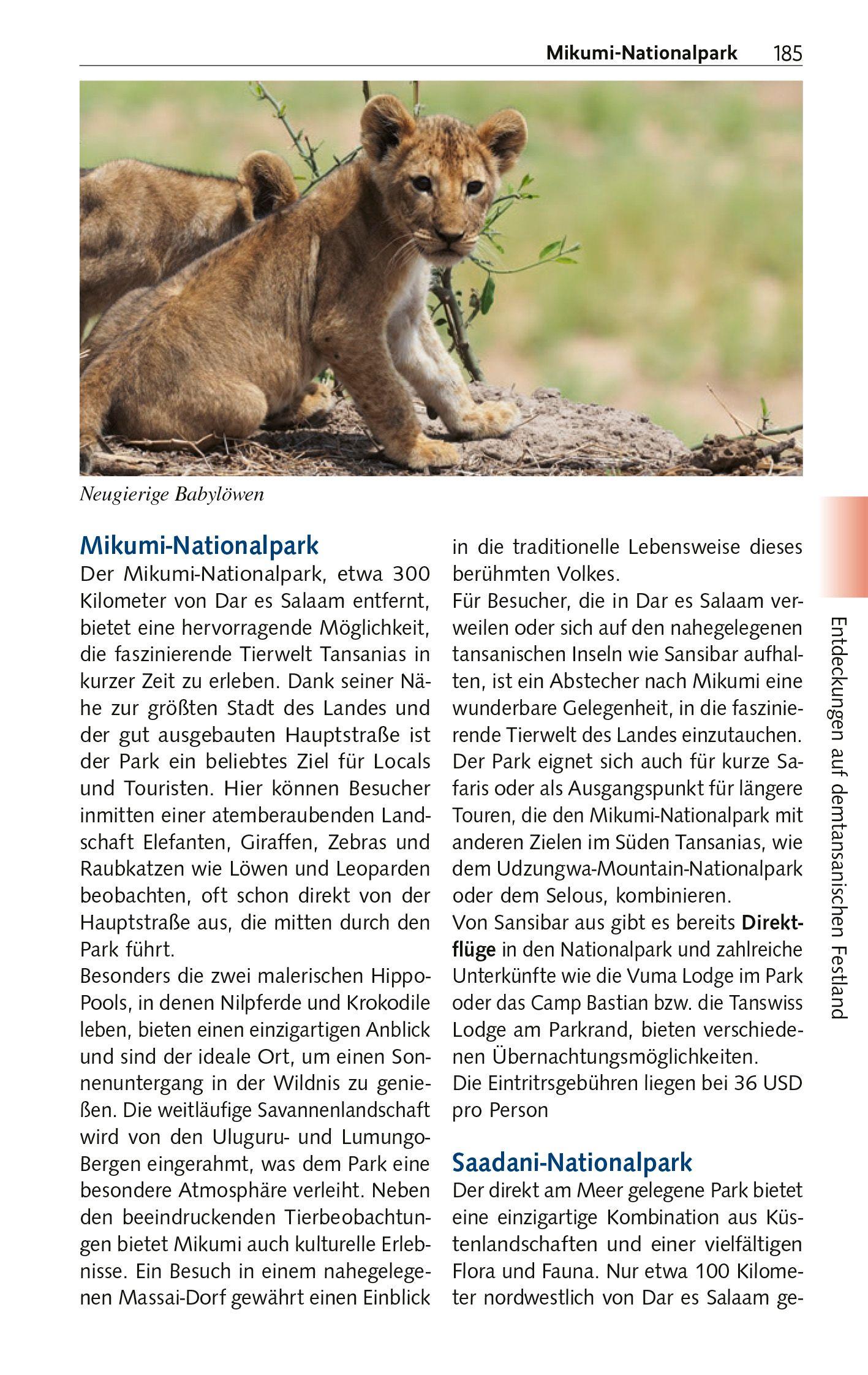 Beispielinhalt (Bild) TRESCHER Reiseführer Sansibar