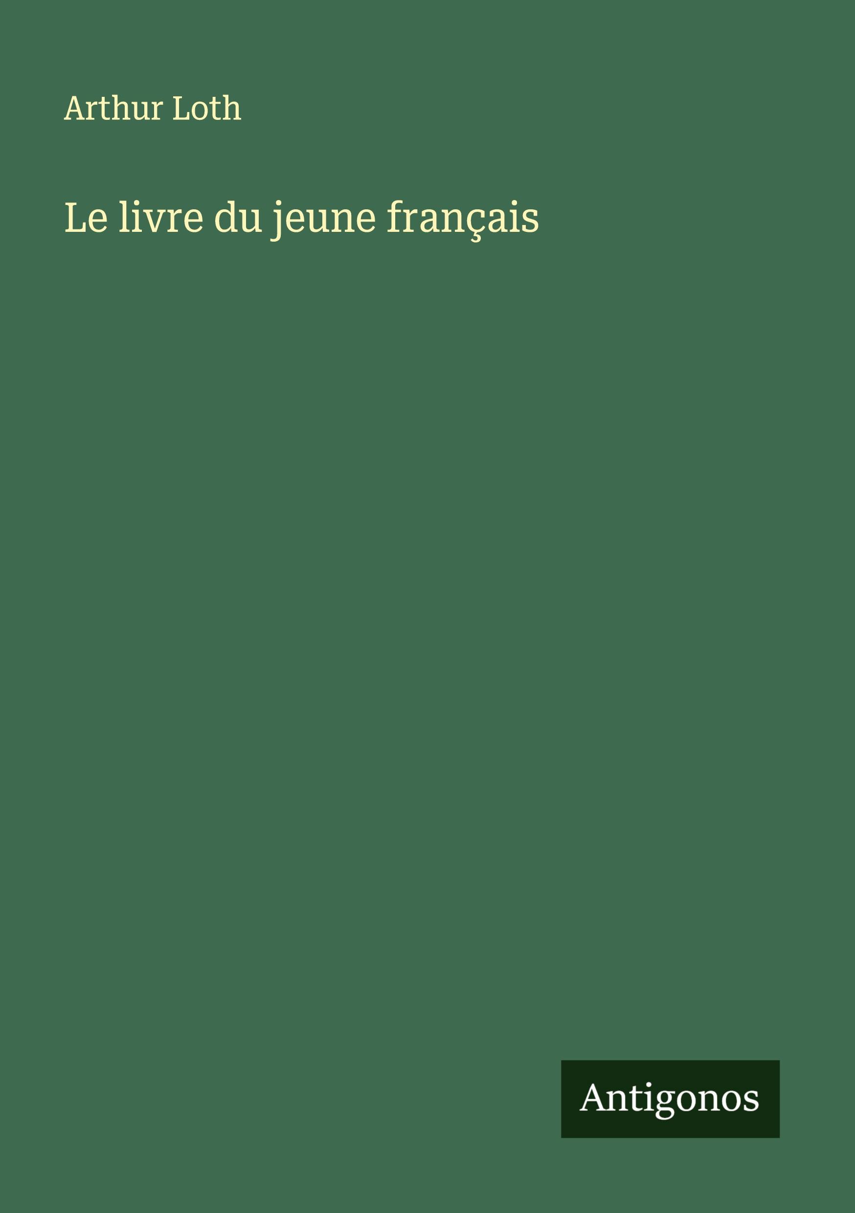Vorderes Coverbild Le livre du jeune français