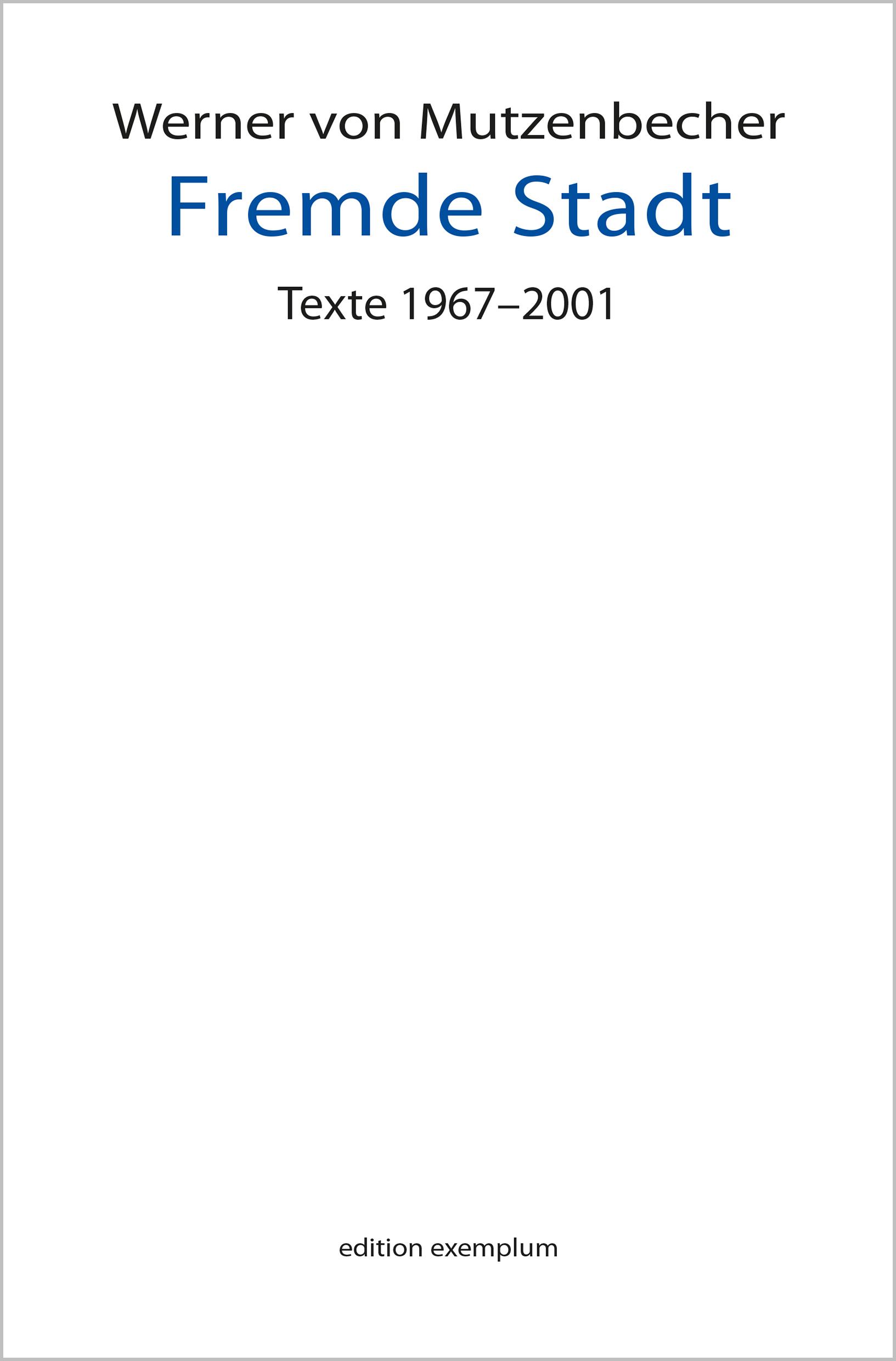 Vorderes Coverbild Fremde Stadt