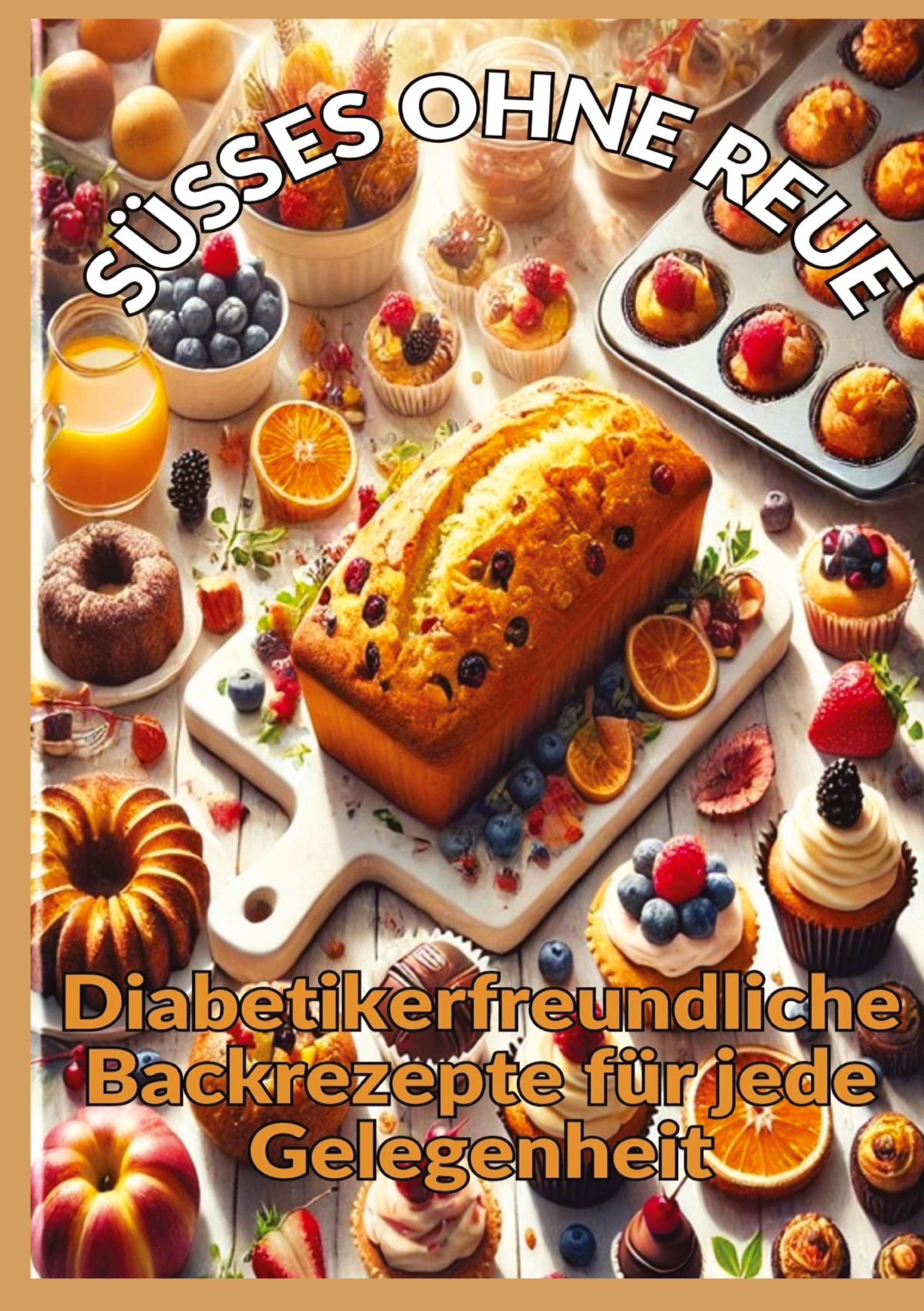 Vorderes Coverbild SÜSSES OHNE REUE: Zuckerfrei genießen: Backen für Diabetiker - Brot, Kuchen, Pralinen und gesunde Süßigkeiten