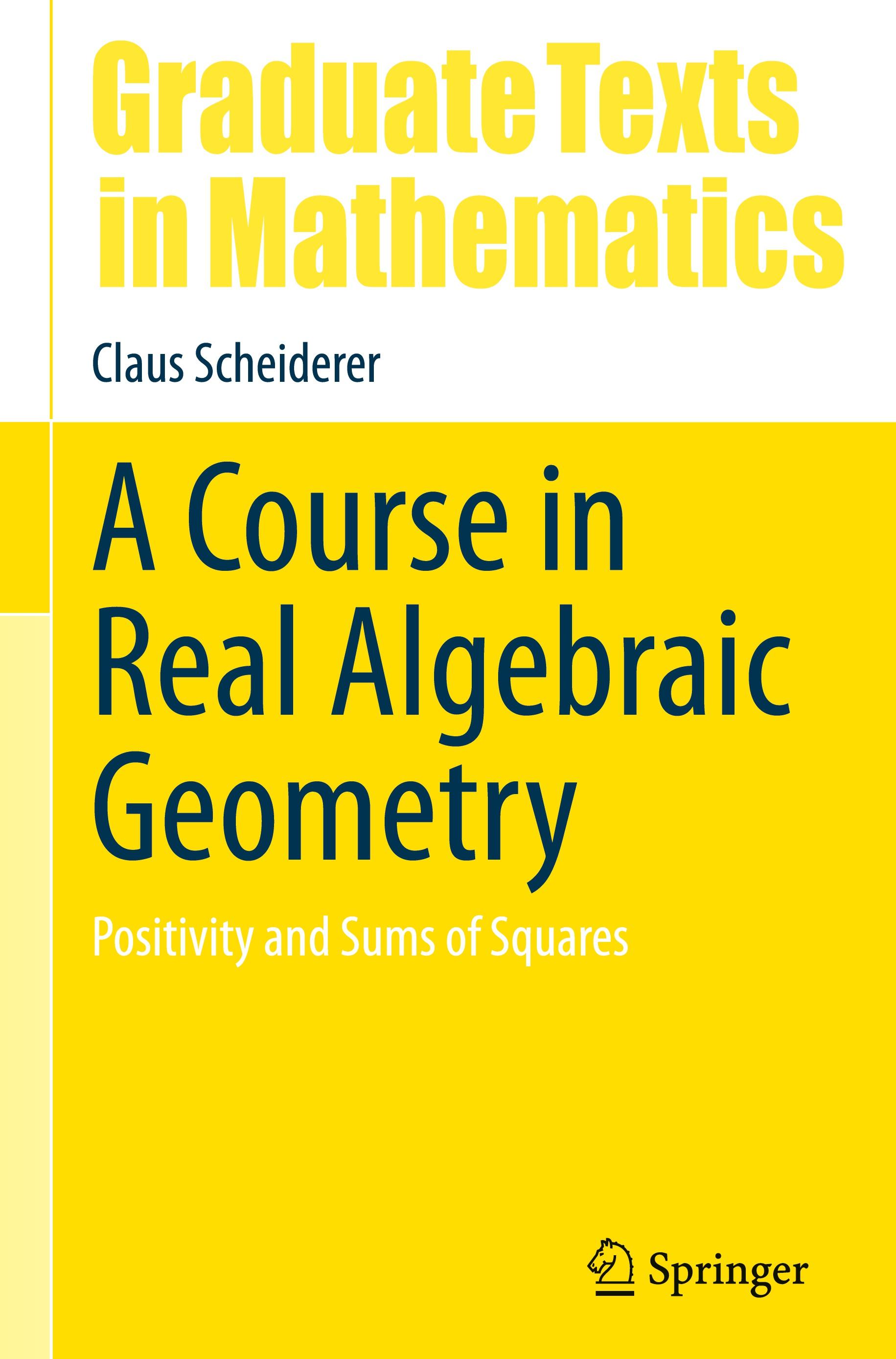 Vorderes Coverbild A Course in Real Algebraic Geometry
