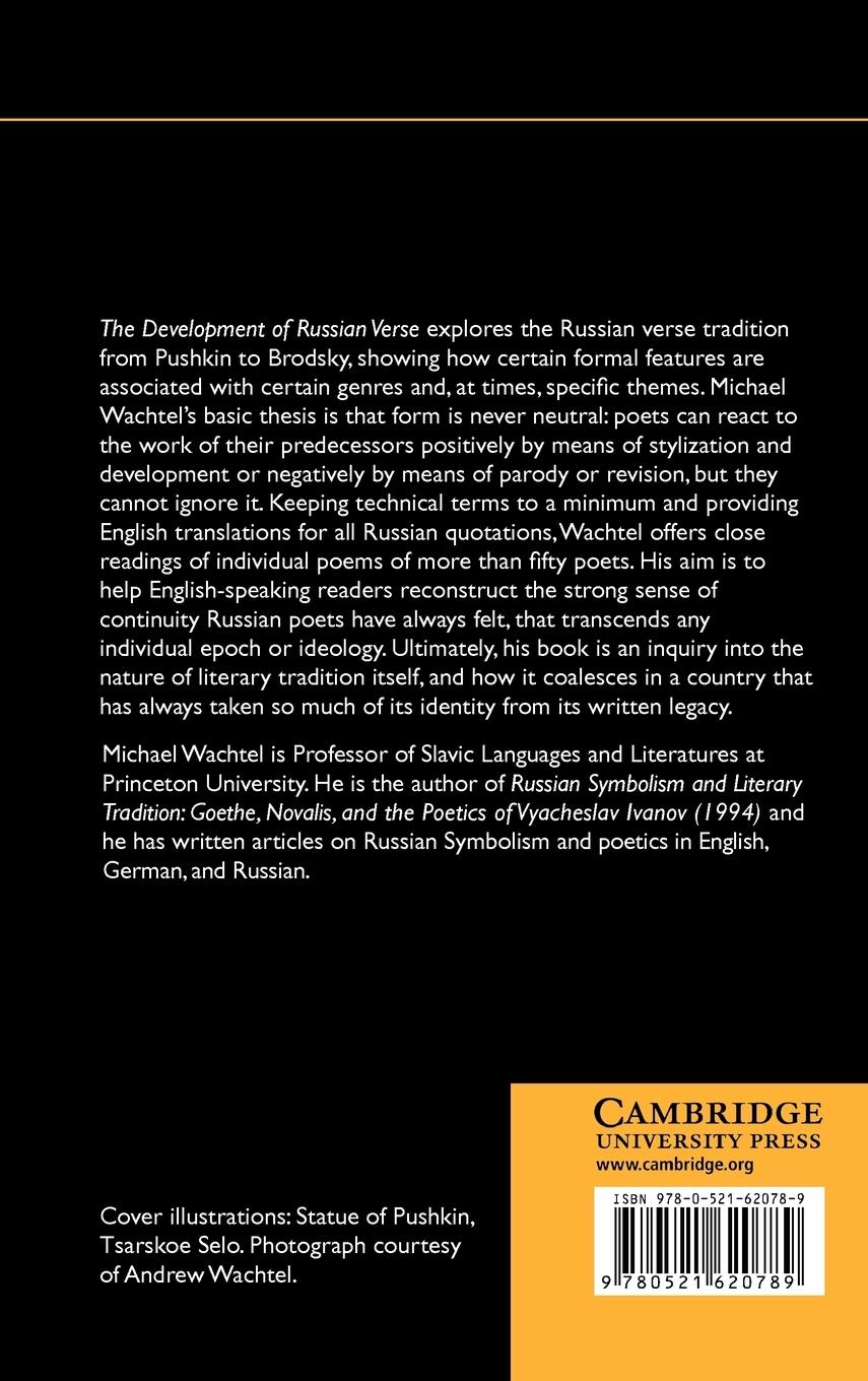 Rückseitencover The Development of Russian Verse