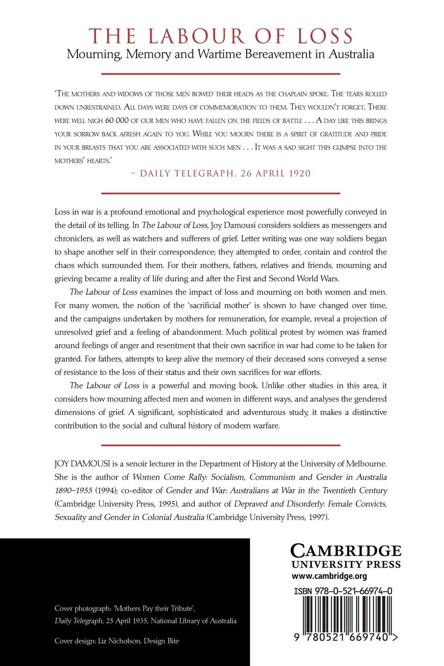 Rückseitencover The Labour of Loss