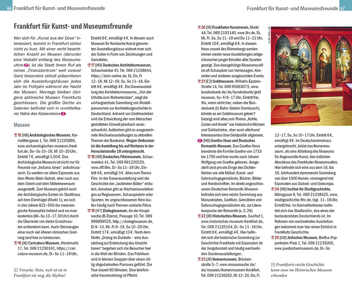 Beispielinhalt (Bild) Reise Know-How CityTrip Frankfurt