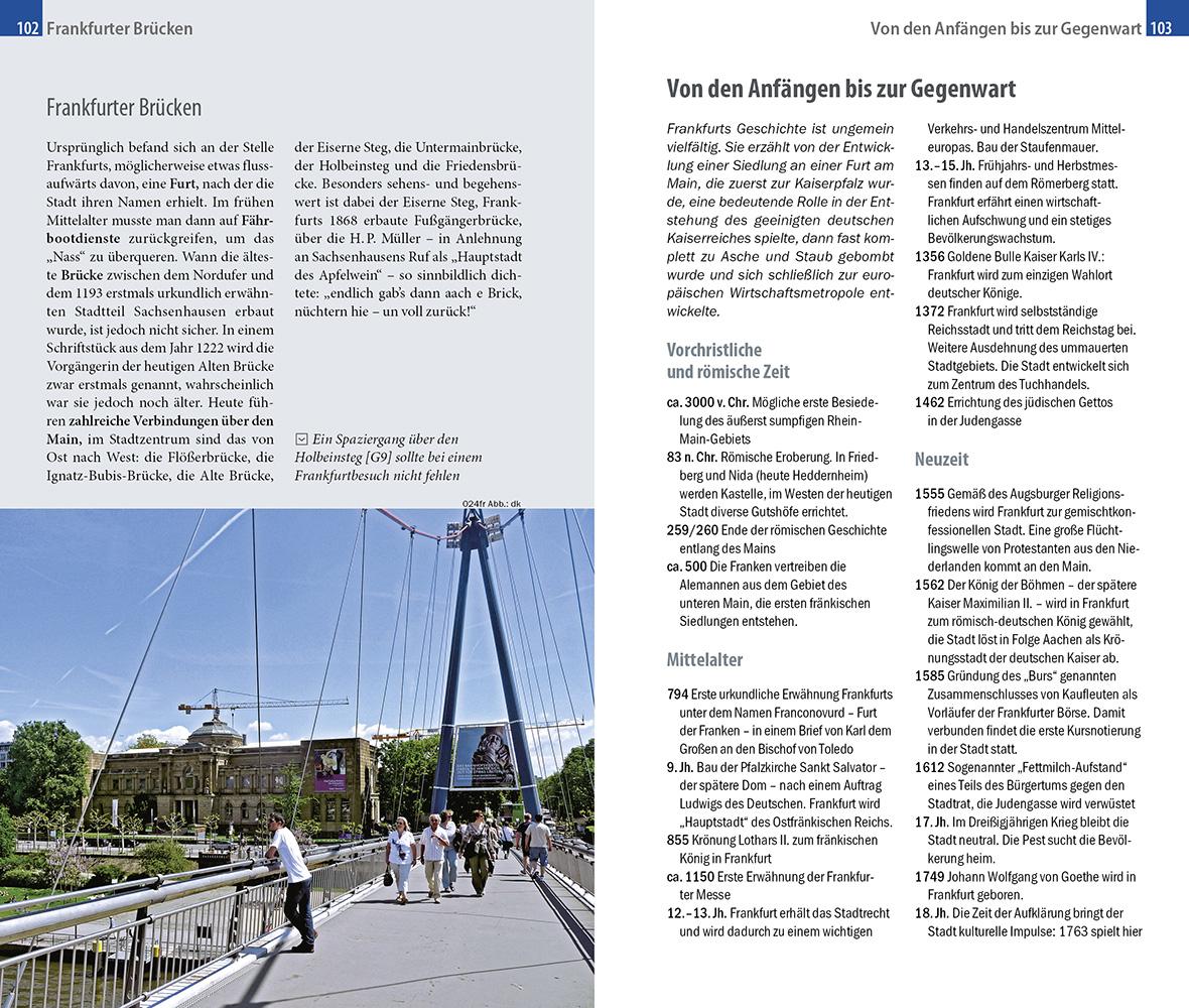 Beispielinhalt (Bild) Reise Know-How CityTrip Frankfurt