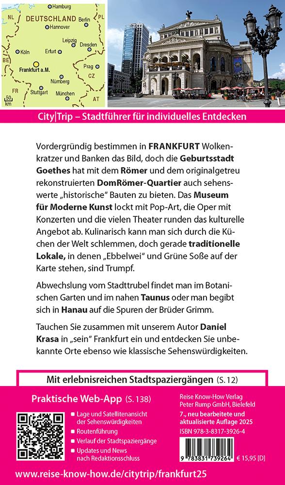 Rückseitencover Reise Know-How CityTrip Frankfurt