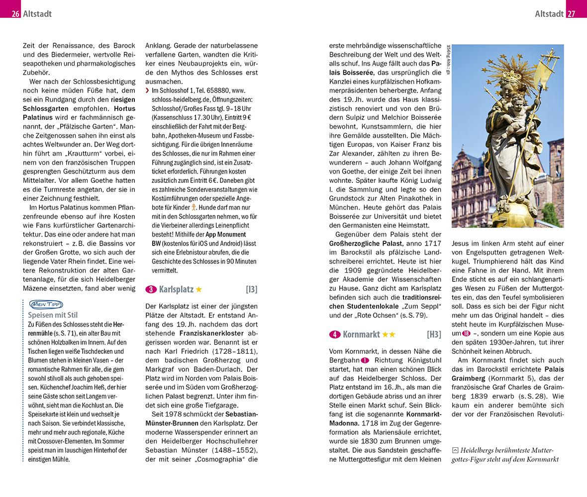 Beispielinhalt (Bild) Reise Know-How CityTrip Heidelberg