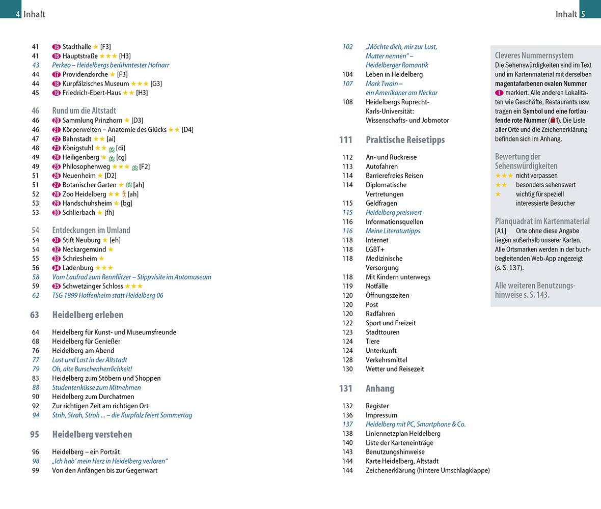 Beispielinhalt (Bild) Reise Know-How CityTrip Heidelberg