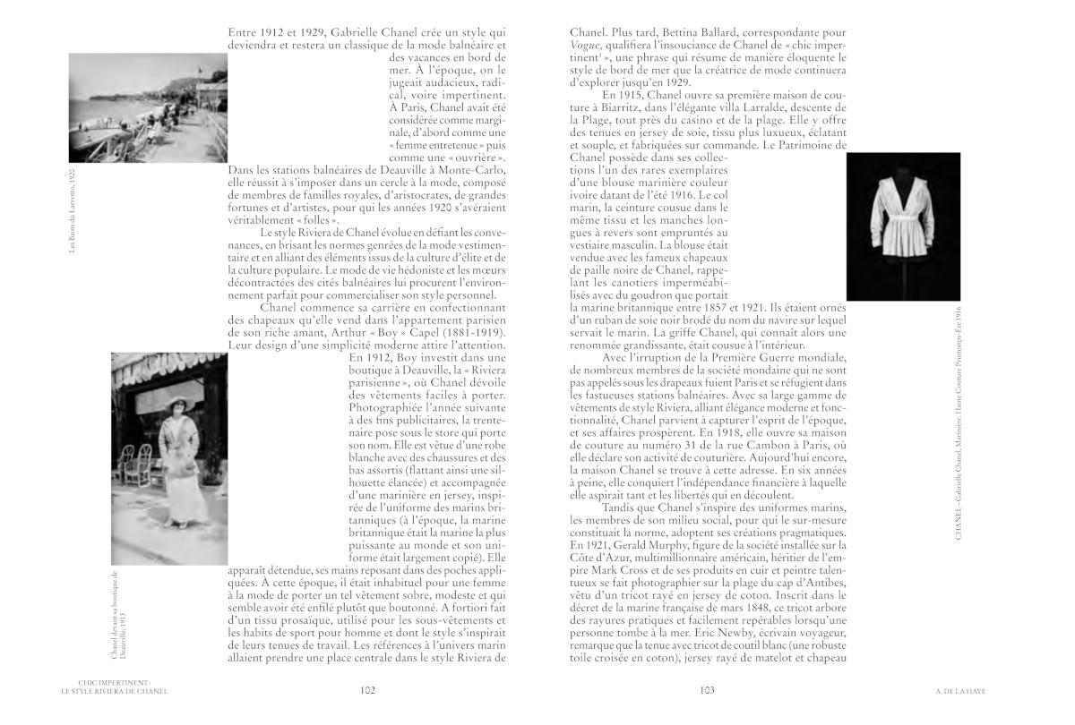 Beispielinhalt (Bild) Coco Chanel: Les années folles de Coco Chanel - Fashion, Art and Culture of the 1920s Riviera | Official Exhibition Catalogue