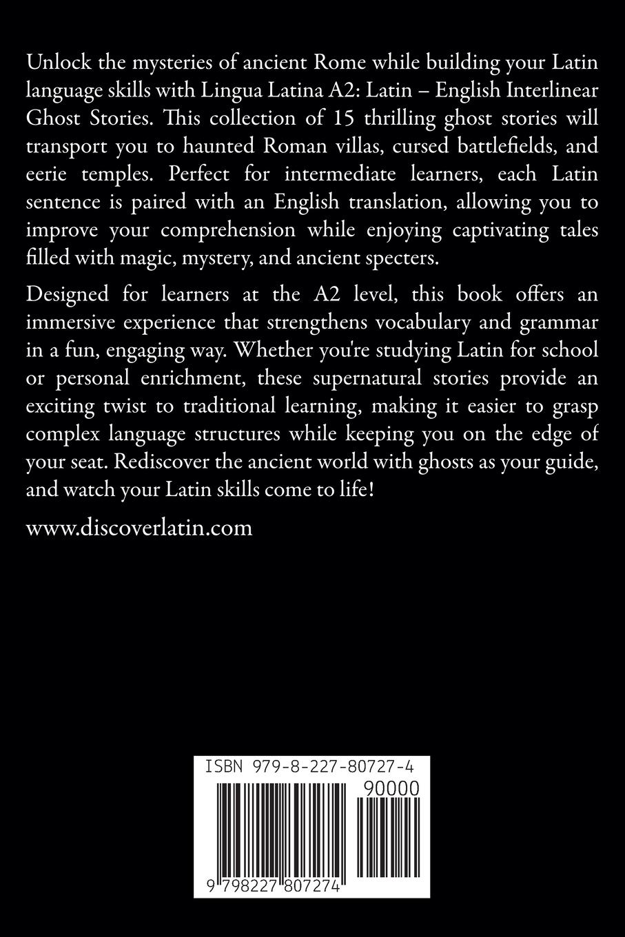Rückseitencover Lingua Latina A2 Latin - English Interlinear Ghost Stories