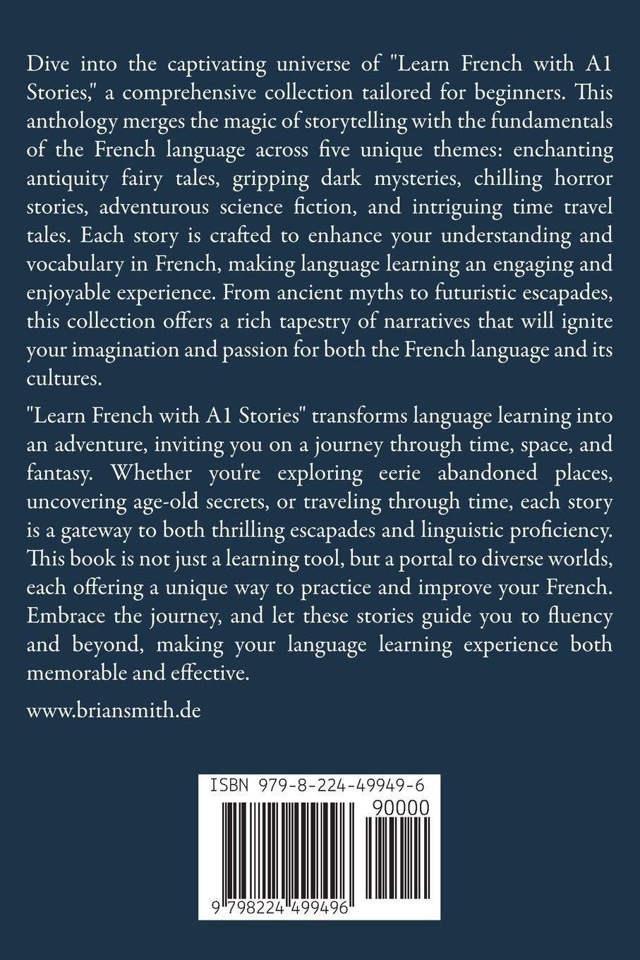 Rückseitencover Learn French with A1 Stories