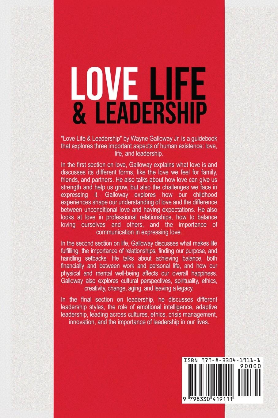Rückseitencover Love Life and Leadership