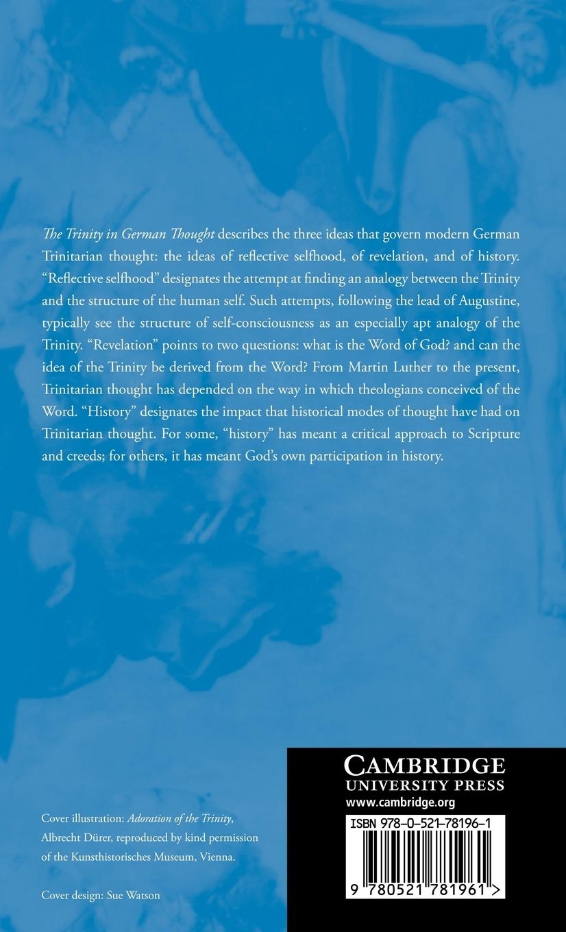 Rückseitencover The Trinity in German Thought