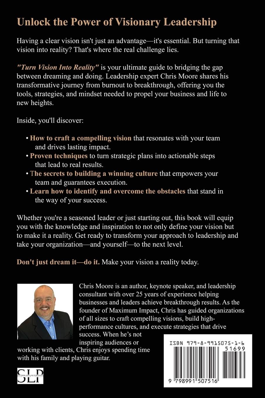 Rückseitencover Turn Vision Into Reality