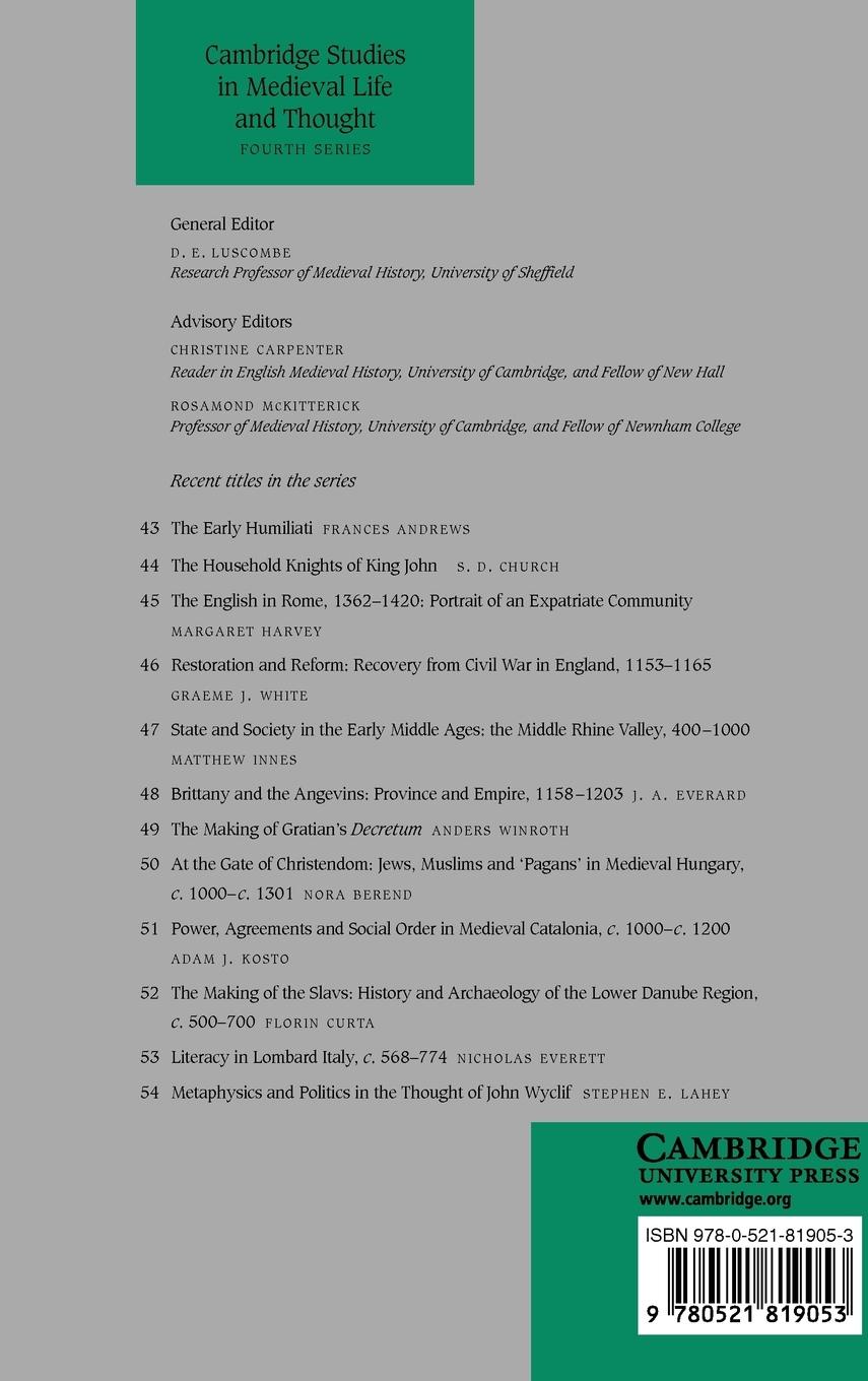 Rückseitencover Literacy in Lombard Italy, C.568 774