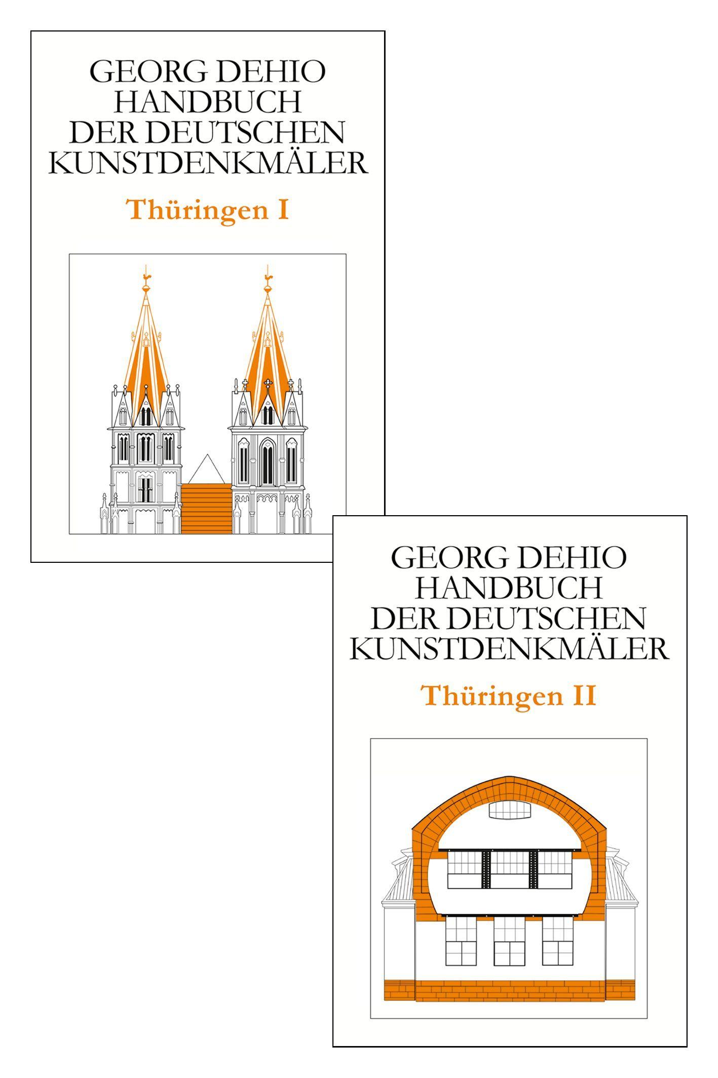 Vorderes Coverbild Set Dehio - Handbuch der deutschen Kunstdenkmäler / Thüringen Bd. I+II
