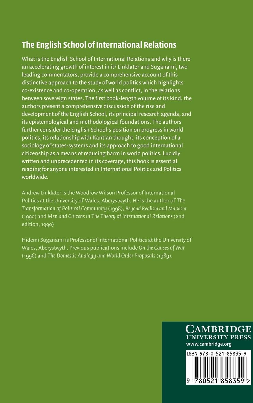 Rückseitencover The English School of International Relations