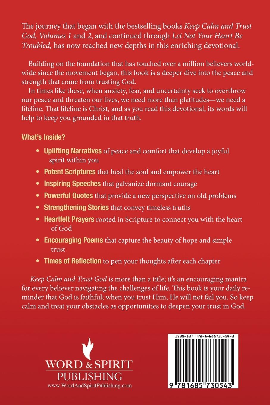 Rückseitencover Keep Calm and Trust God Devotional