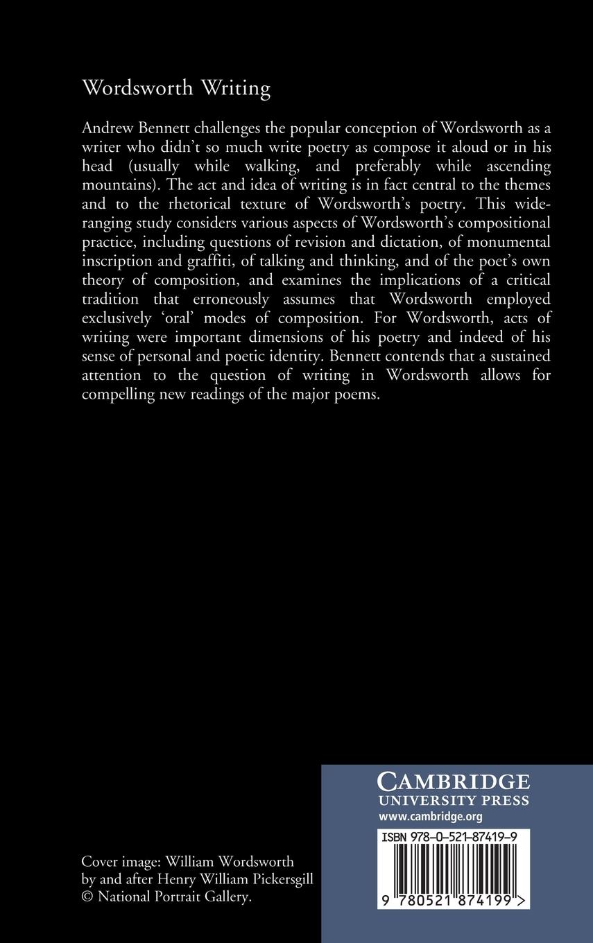 Rückseitencover Wordsworth Writing