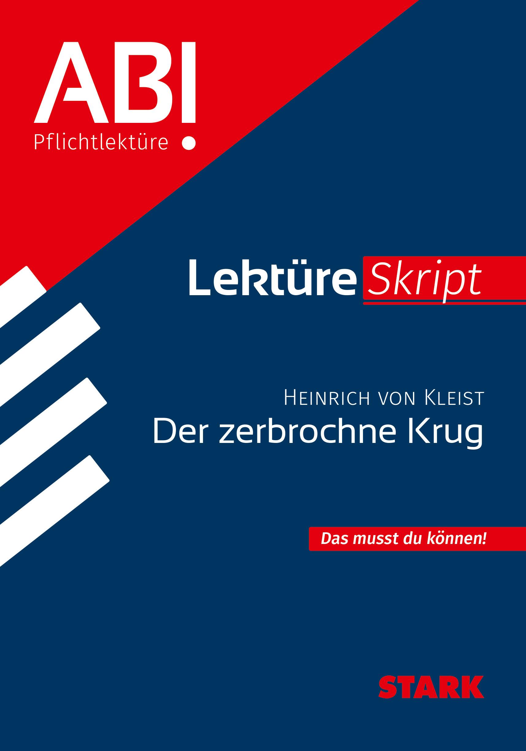 Vorderes Coverbild STARK Heinrich von Kleist: Der zerbrochne Krug - Deutsch - LektüreSkript